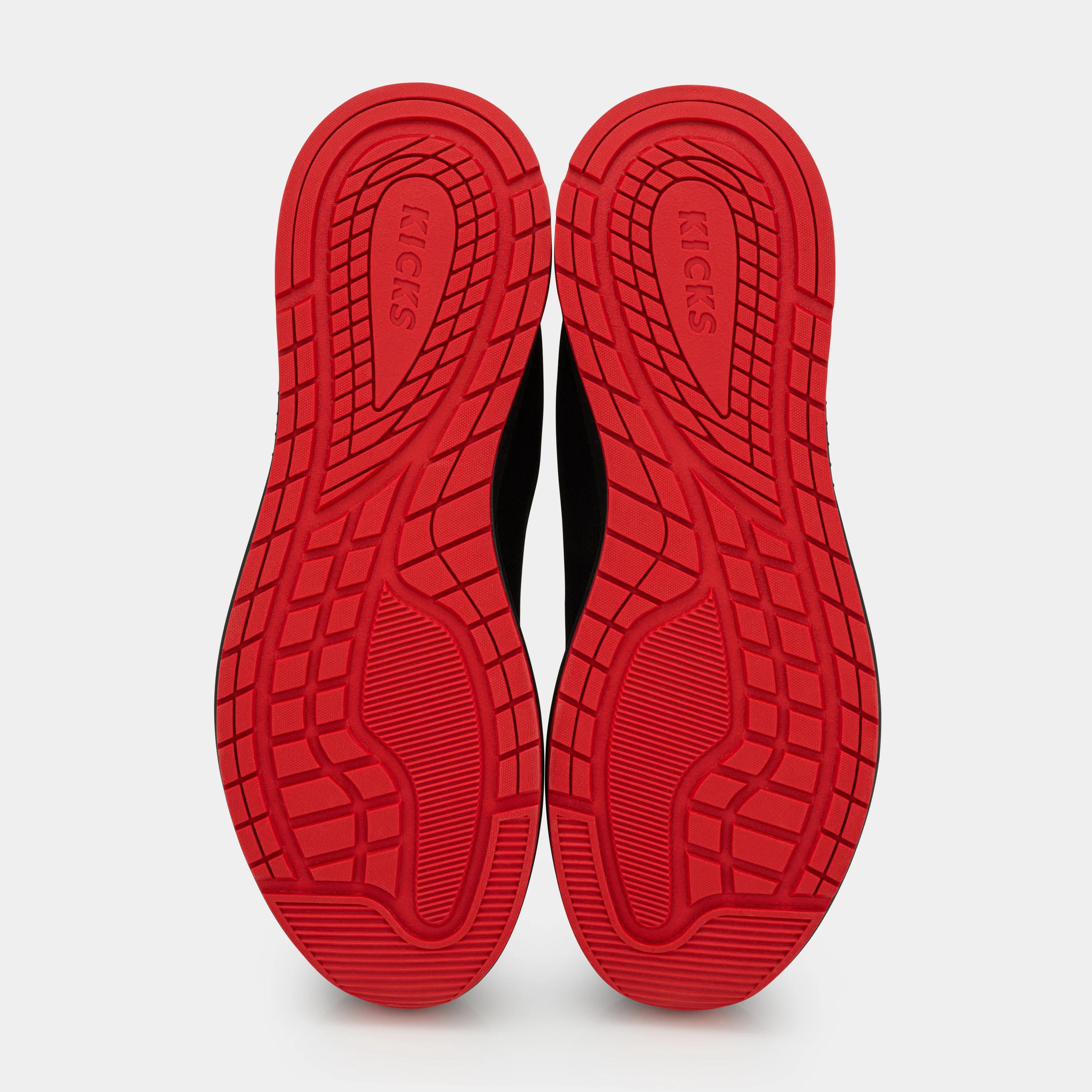 The Kicks ICON Sneakers - Black/Red - Various Sizes Available