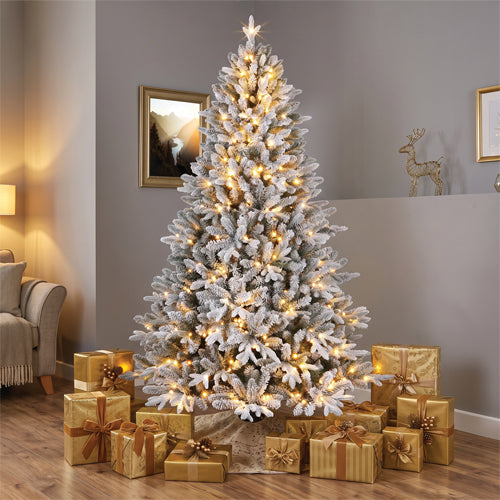 Luma 7ft Pre-Lit Snowy Lodge Artificial Tree