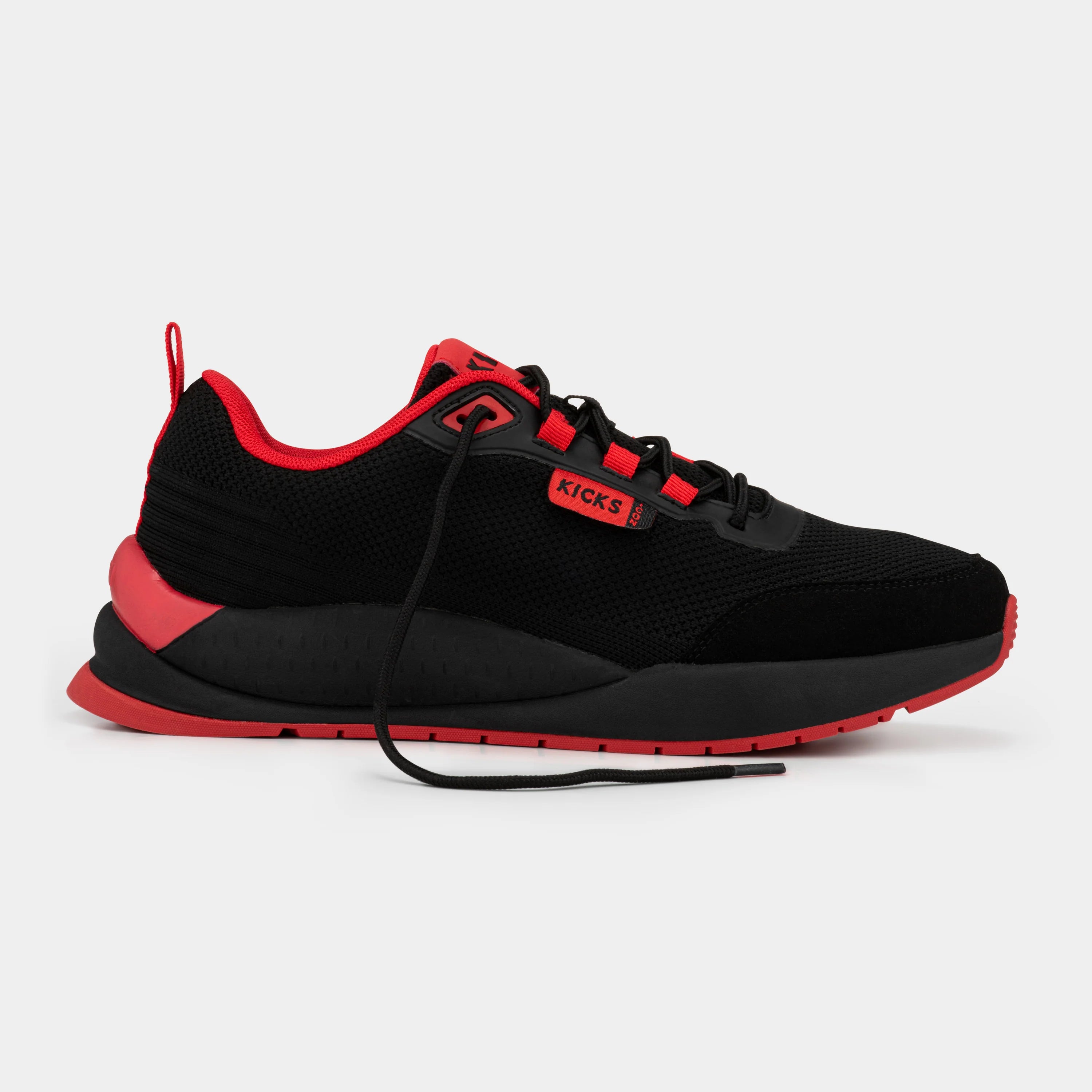 The Kicks ICON Sneakers - Black/Red - Various Sizes Available