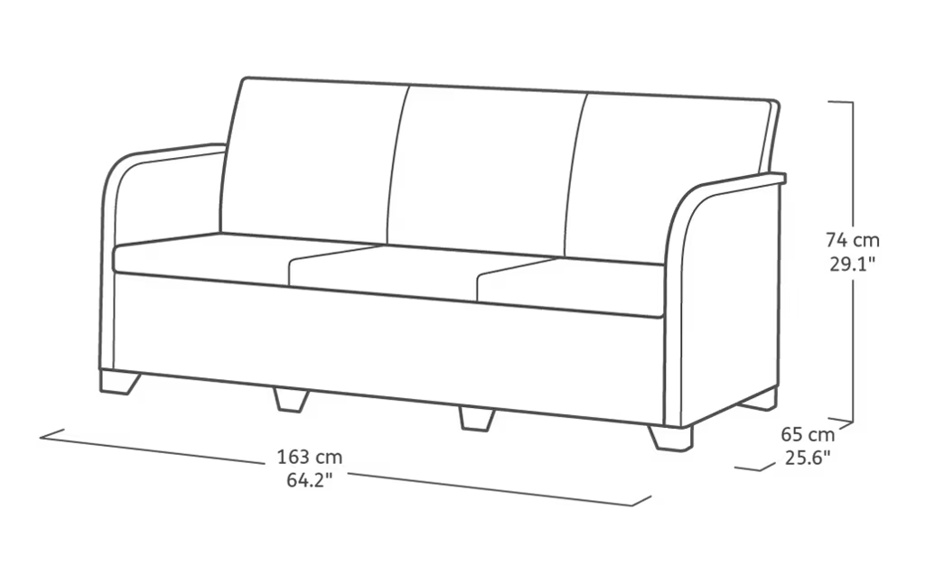 KETER Rosalie 5 Seater Lounge Set - Graphite