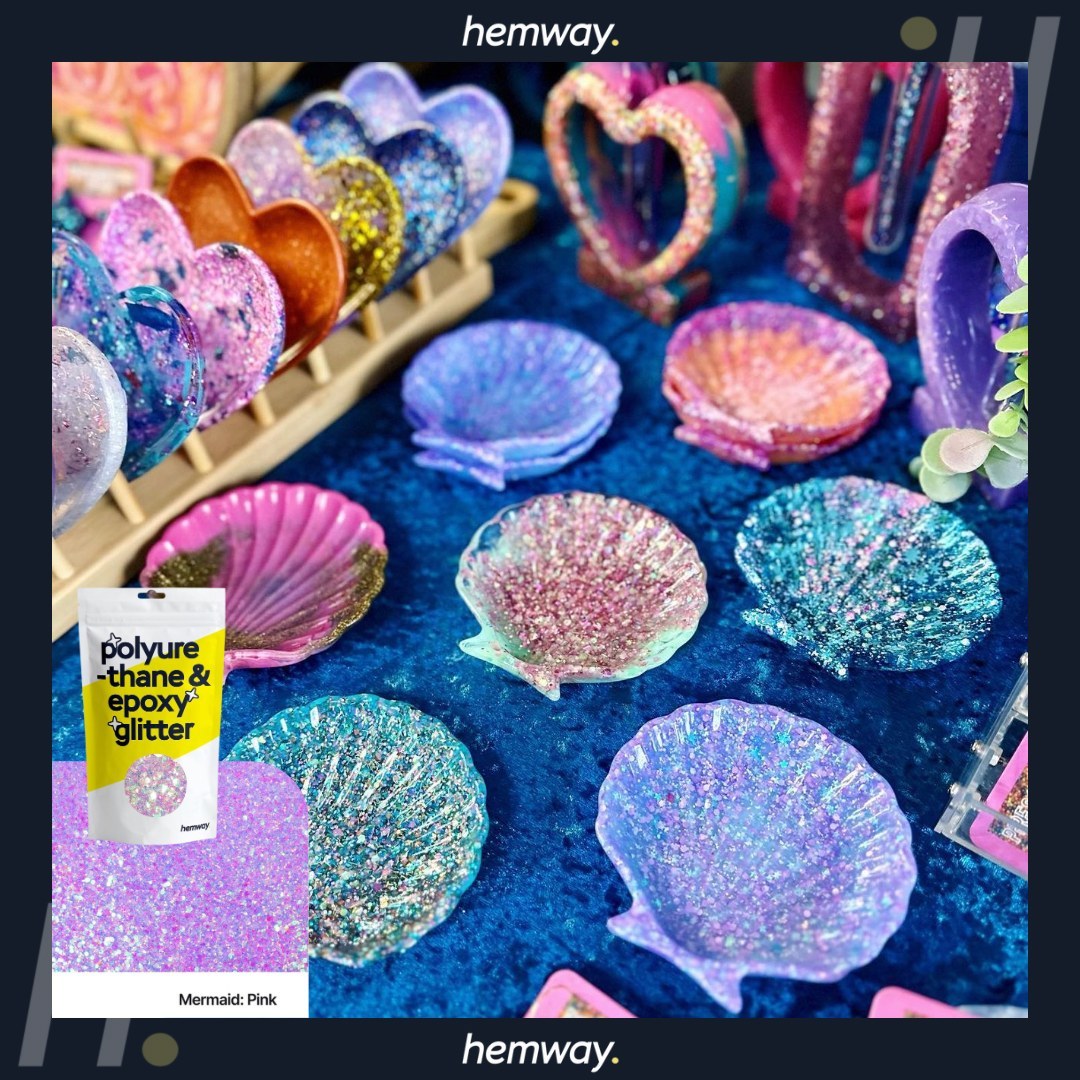 Hemway Set of 54 ULTRA SPARKLE Glitter Tubes - Premium MIXED SIZE & SHAPE Multipurpose Glitter