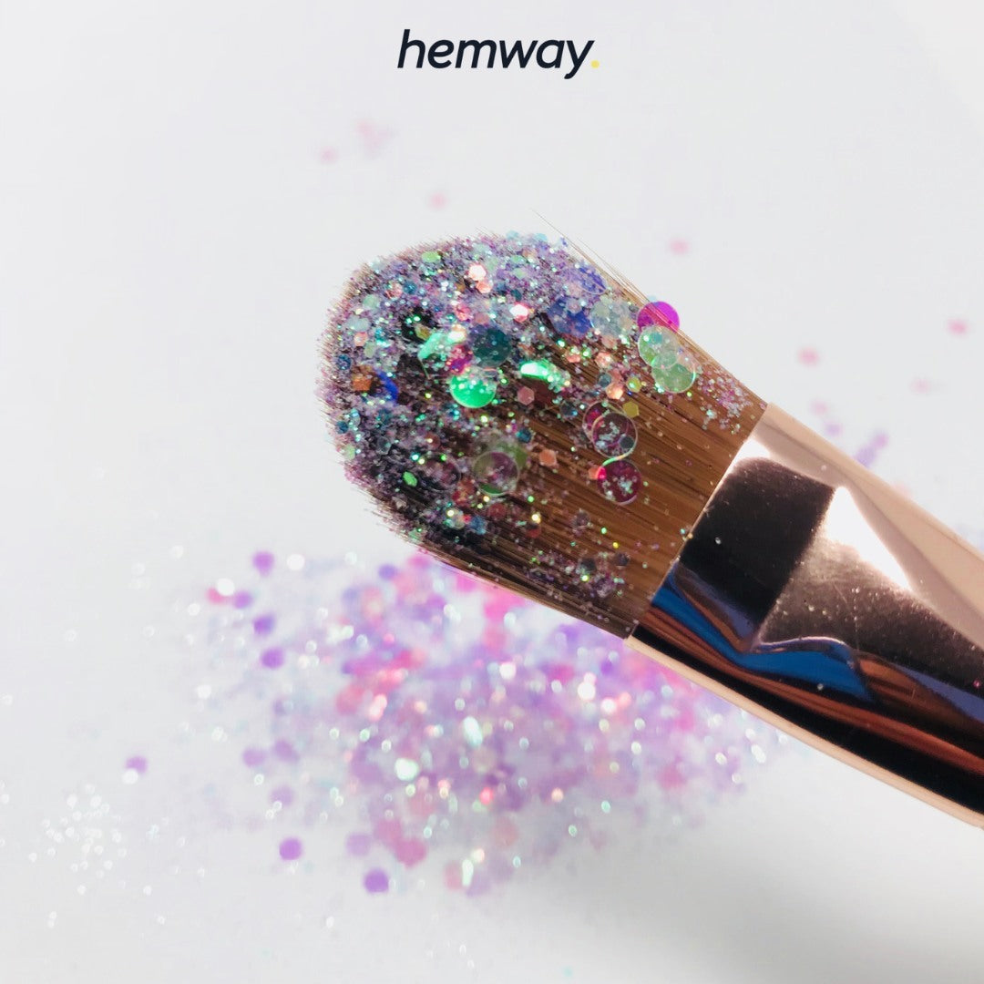 Hemway Set of 54 ULTRA SPARKLE Glitter Tubes - Premium MIXED SIZE & SHAPE Multipurpose Glitter