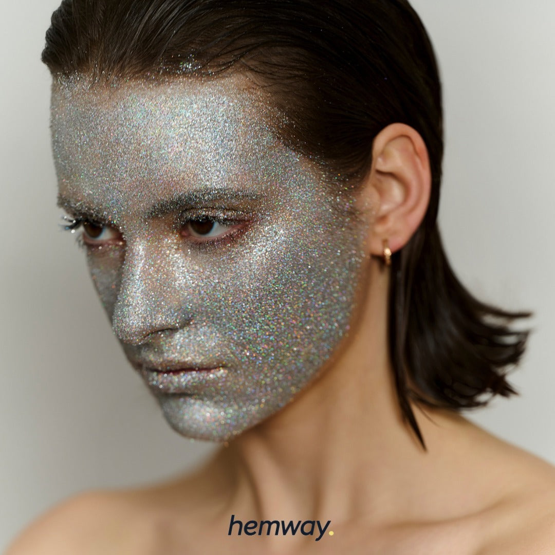 Hemway Set of 54 ULTRA SPARKLE Glitter Tubes - Premium MIXED SIZE & SHAPE Multipurpose Glitter
