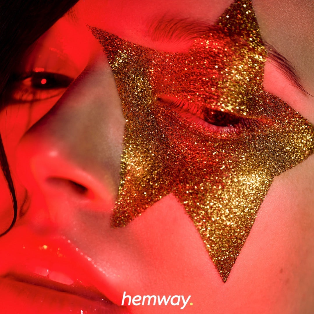 Hemway Set of 54 ULTRA SPARKLE Glitter Tubes - Premium MIXED SIZE & SHAPE Multipurpose Glitter