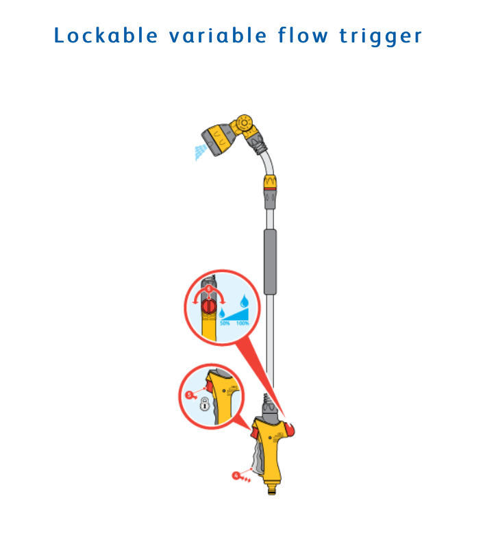 Hozelock 2699 Telescopic Lance Spray Plus 140