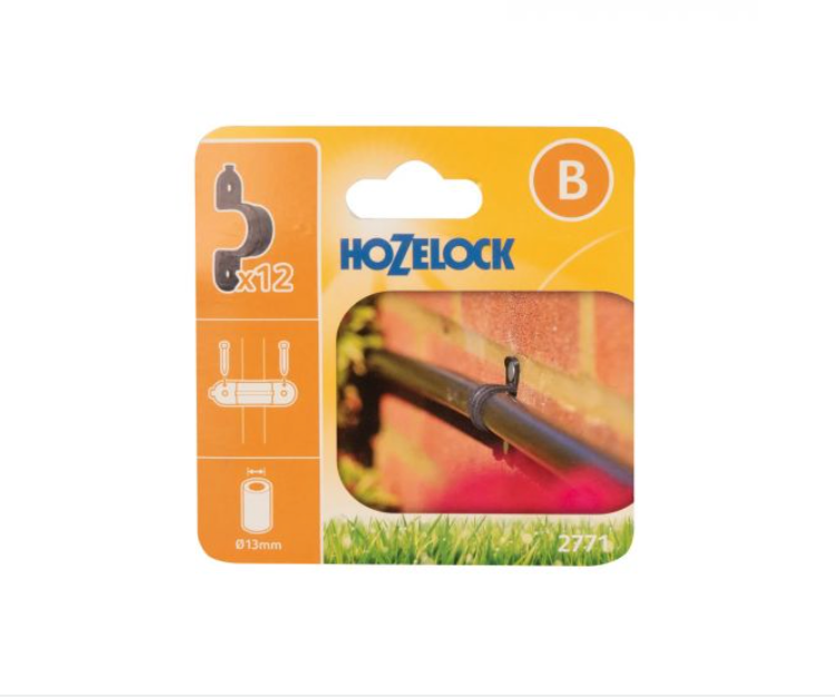 Hozelock 2771 Wall Clips 13mm - Pack of 10