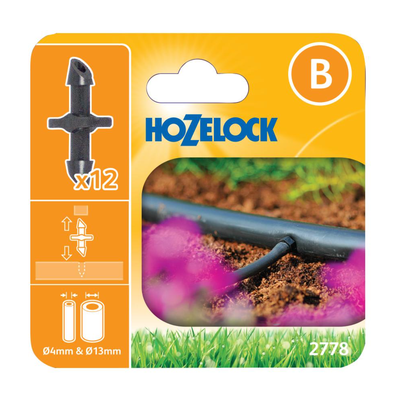 Hozelock 2778 Straight Connectors 4mm & 13mm - Pack of 10