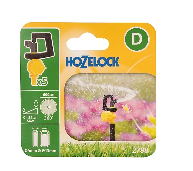 Hozelock 2798 Mini Sprinkler 360°  4mm & 13mm - Pack of 2