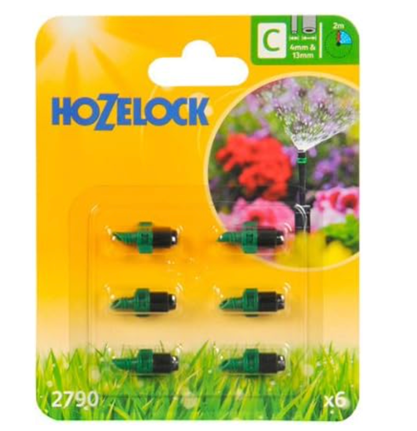 Hozelock 2790 Strip Micro Jet 4mm & 13mm - Pack of 6