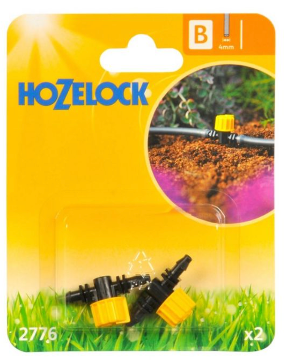 Hozelock 2776 Flow Control Valve 4mm - 2 Pack