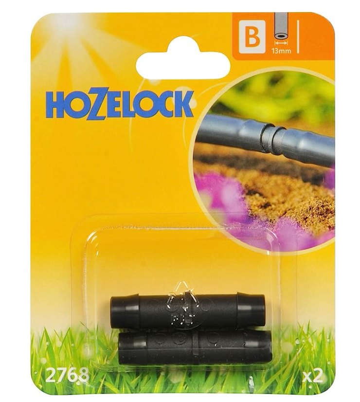 Hozelock 2768 Straight Connector Piece 13mm - Pack of 2