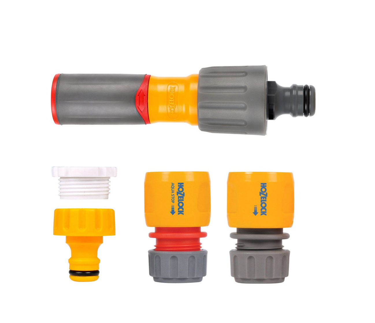 Hozelock 3 in 1 Nozzles & Aquastop Connector Starter Set Bag