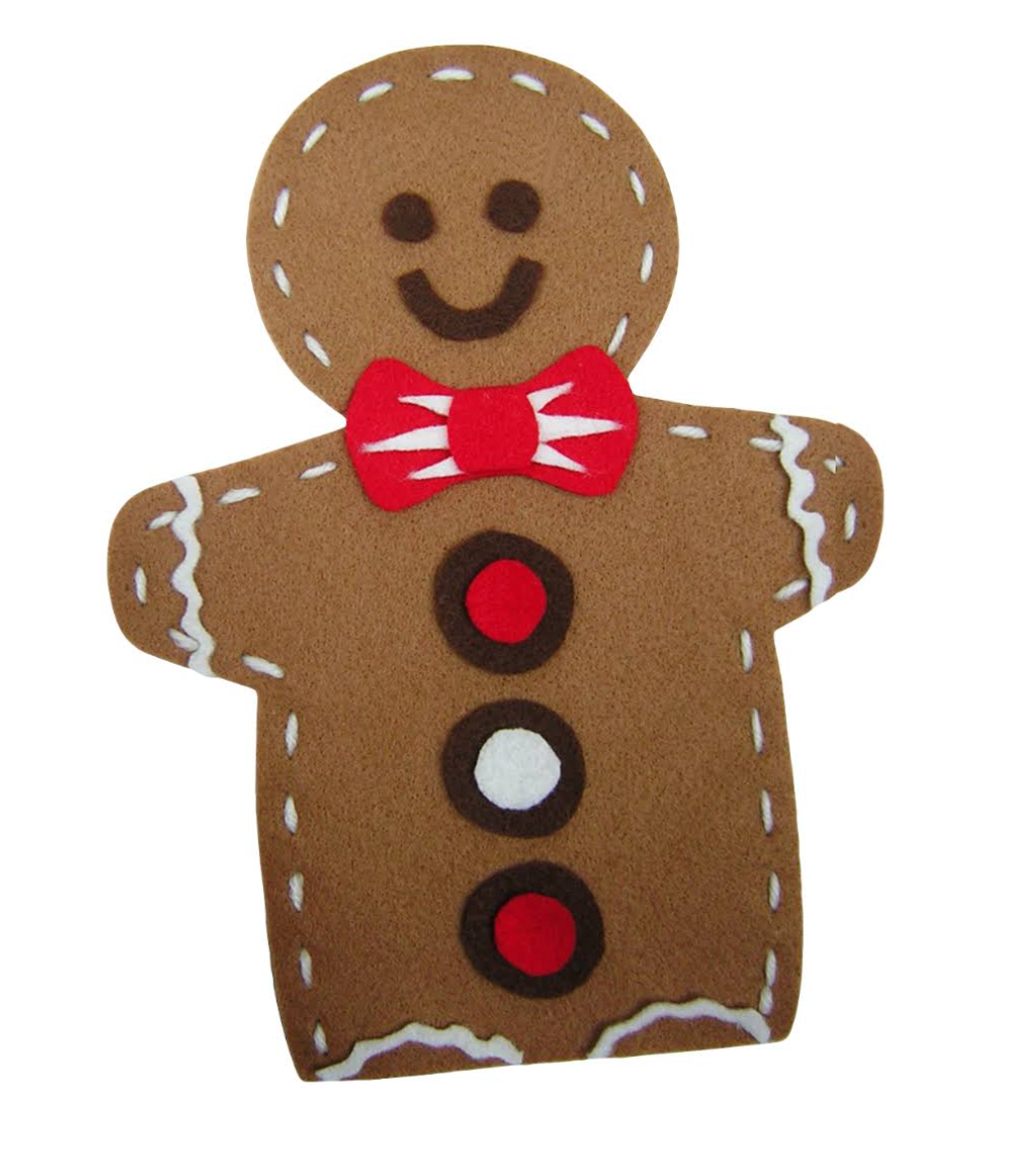 Reindeer / Gingerbread Man Puppet Pack Felt Craft Kit - Makes 30