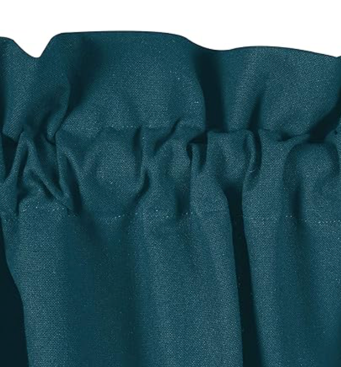 'Native Fab' 3 Pieces Window Curtain Tiers and Valance Set – Half Window Curtains Short Curtains 2 Tiers & 1 Valance Curtain