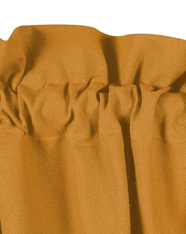 'Native Fab' 3 Pieces Window Curtain Tiers and Valance Set – Half Window Curtains Short Curtains 2 Tiers & 1 Valance Curtain