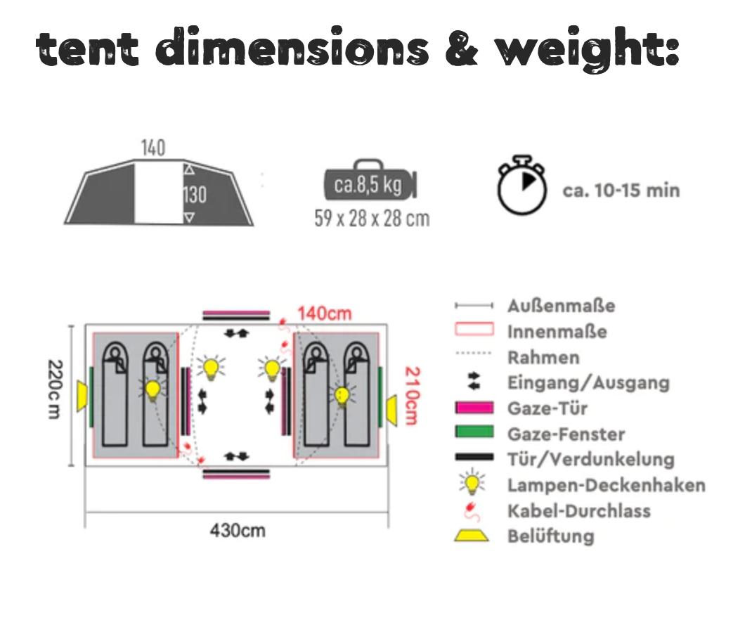 Tambu Agnikunda - 4 Person Trekking Vis a Vis Tent - 50% OFF