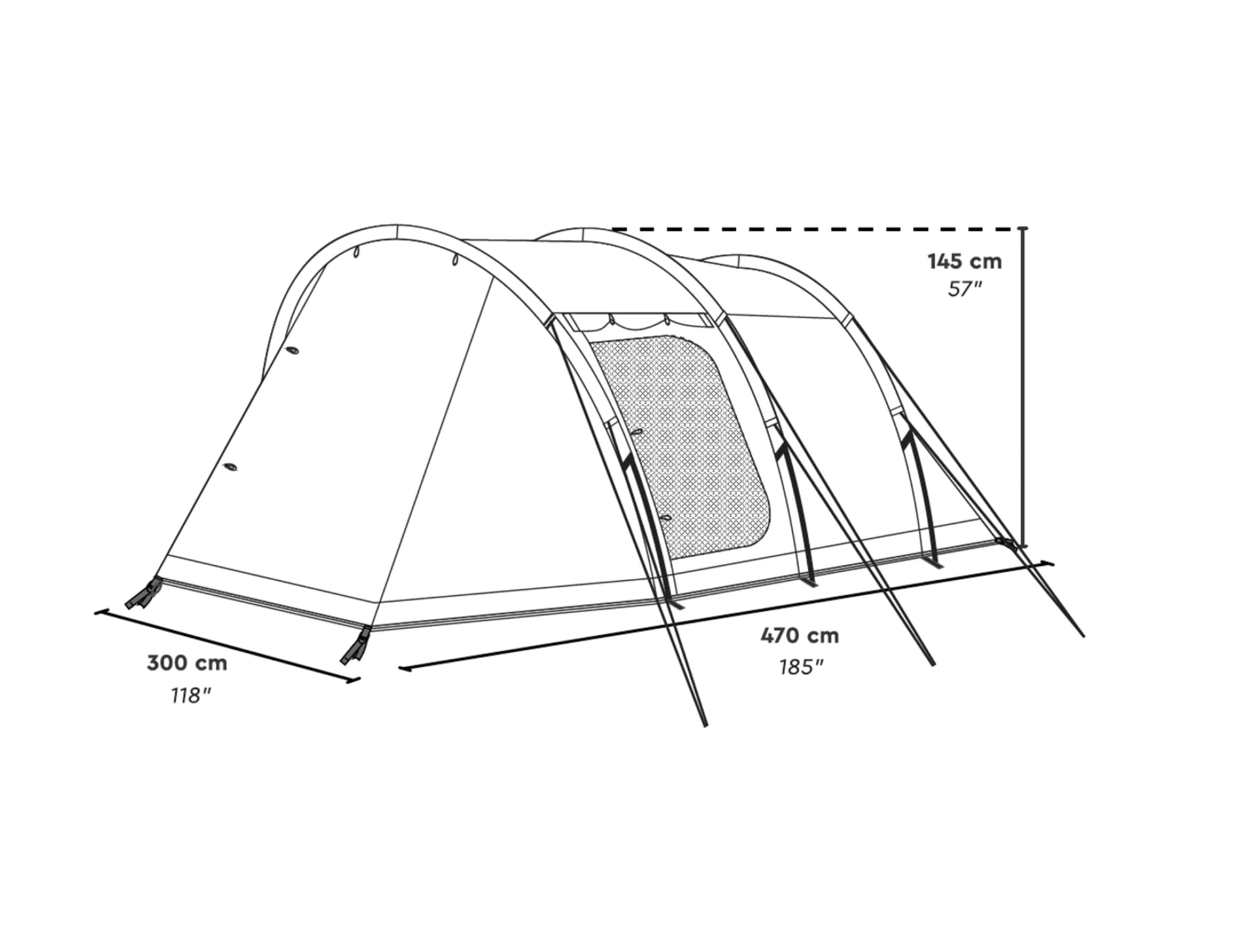 Tambu Durdanta - 4 Person Trekking Tunnel Tent Comfort - 60% OFF