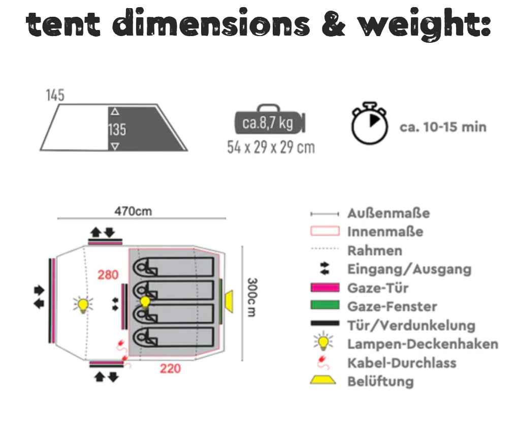 Tambu Durdanta - 4 Person Trekking Tunnel Tent Comfort - 60% OFF