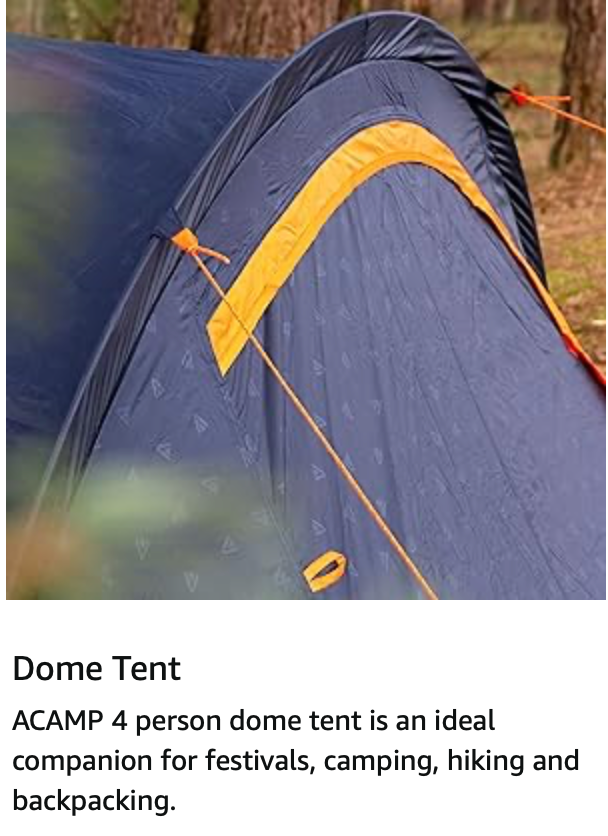 Tambu Acamp 3-4 Person Dome Tent - Dark Turquoise / Olive Green - 55% OFF