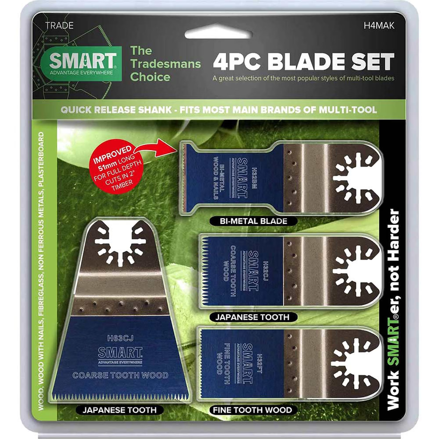 Smart Multi-Tool Blade Set 4pc - Fits Most Brands