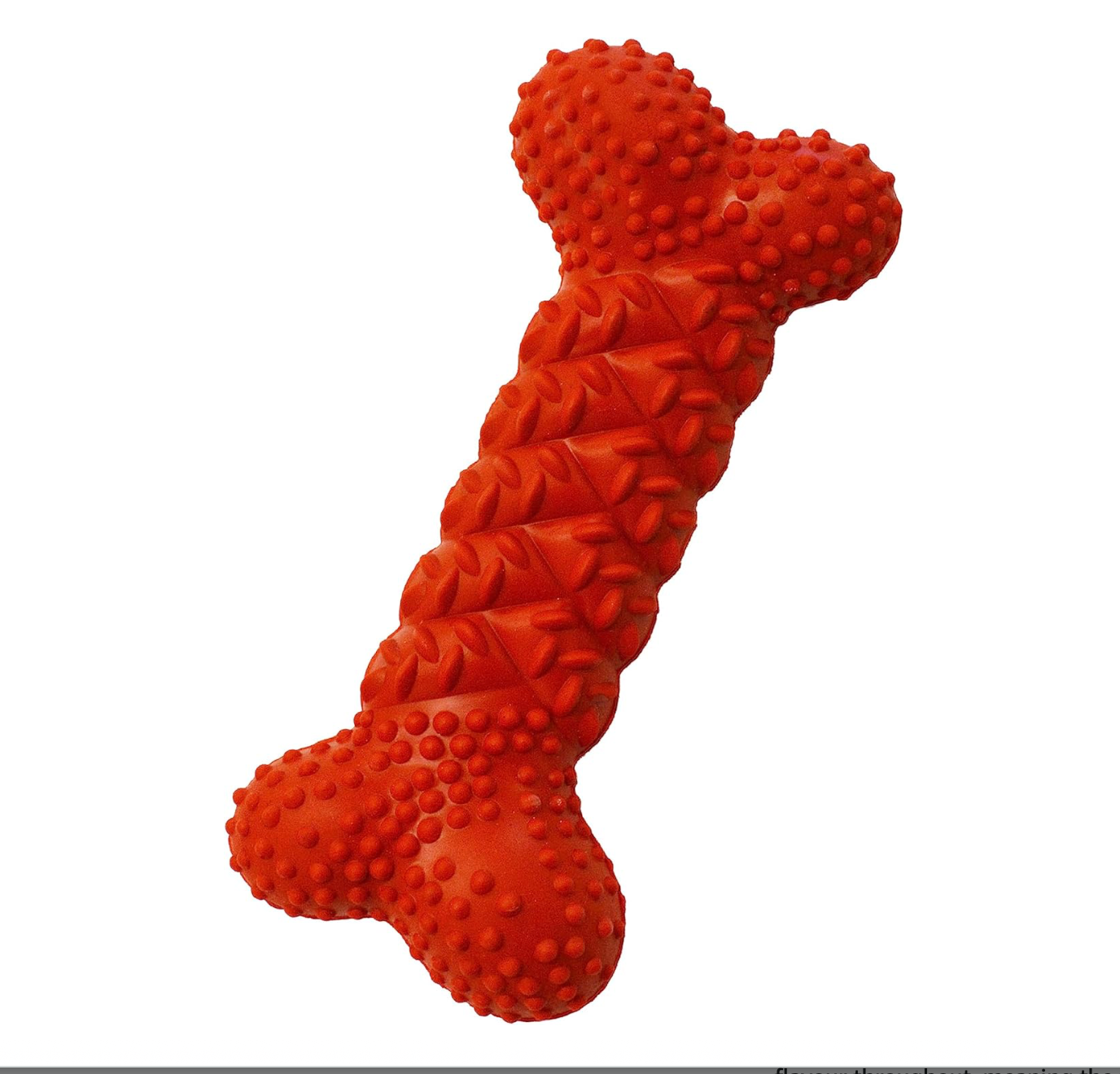 Nylabone Bone Rubber Dental Dog Chew Toy Bacon Flavour - Medium, for Dogs up to 16kg