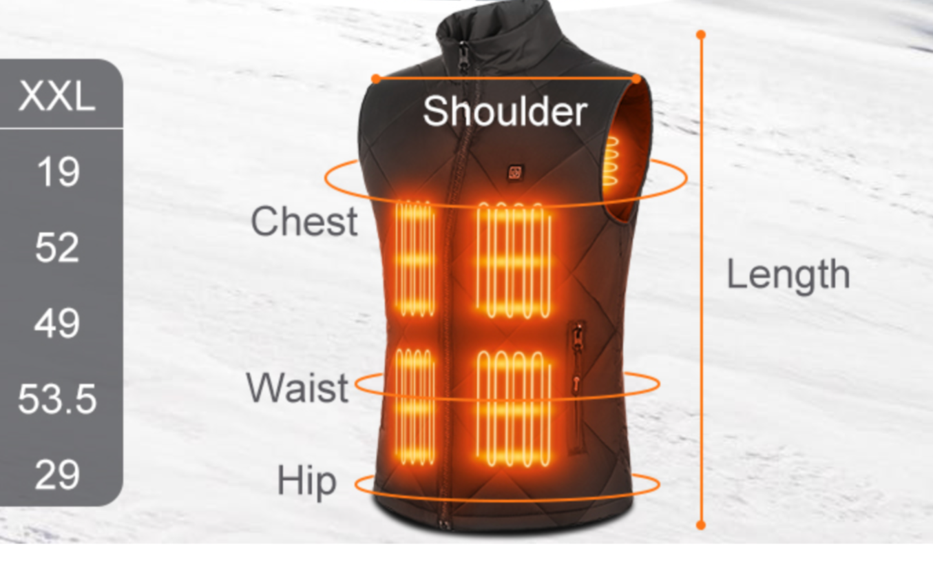 Men's USB Heated Vest / Gilet - XXL