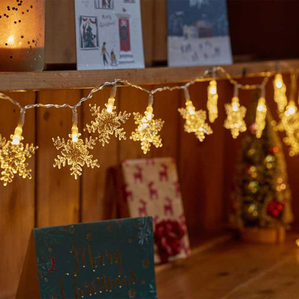 Three Kings Snoflake String Lights - 20 Lights