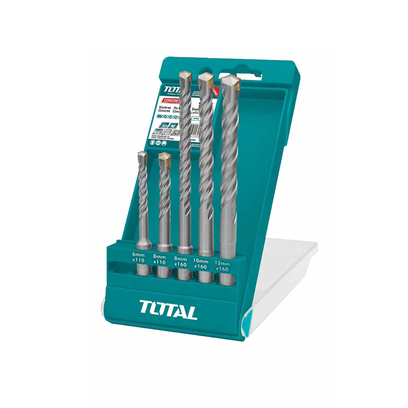 Total Hammer SDS Drill Bits Set - 5pcs - TAC190501