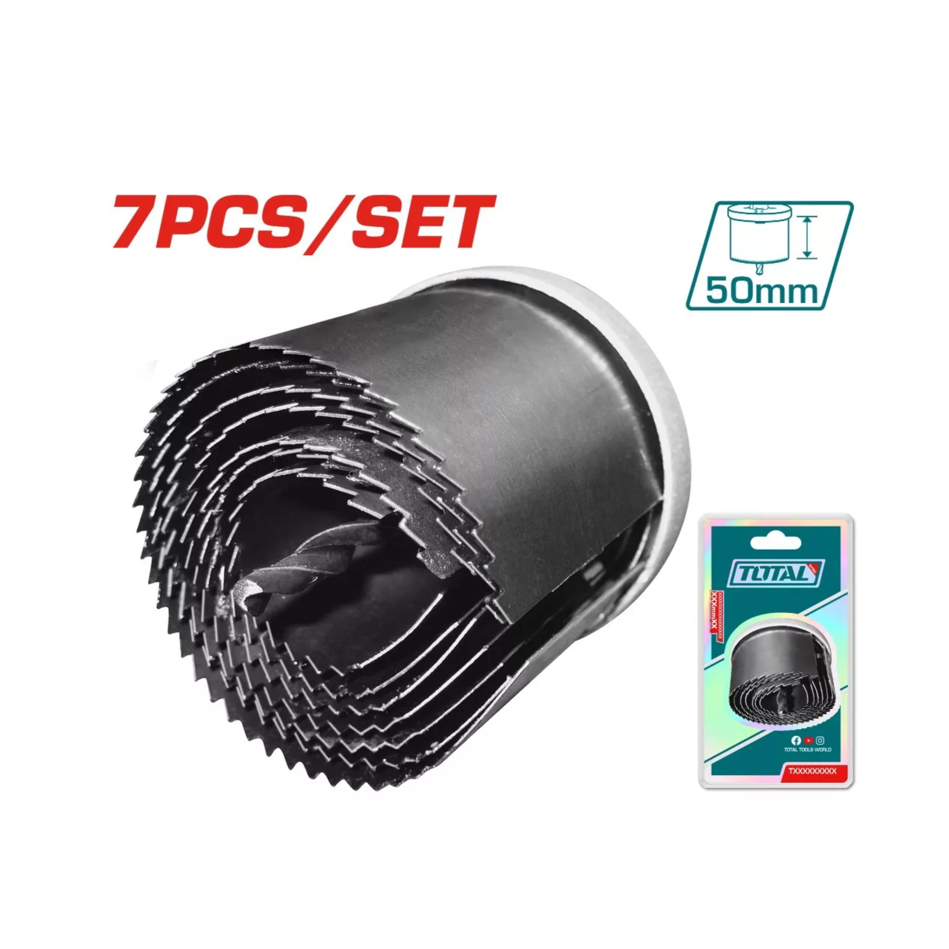 Total Hole Saw Set - 7pcs - TACSH3071