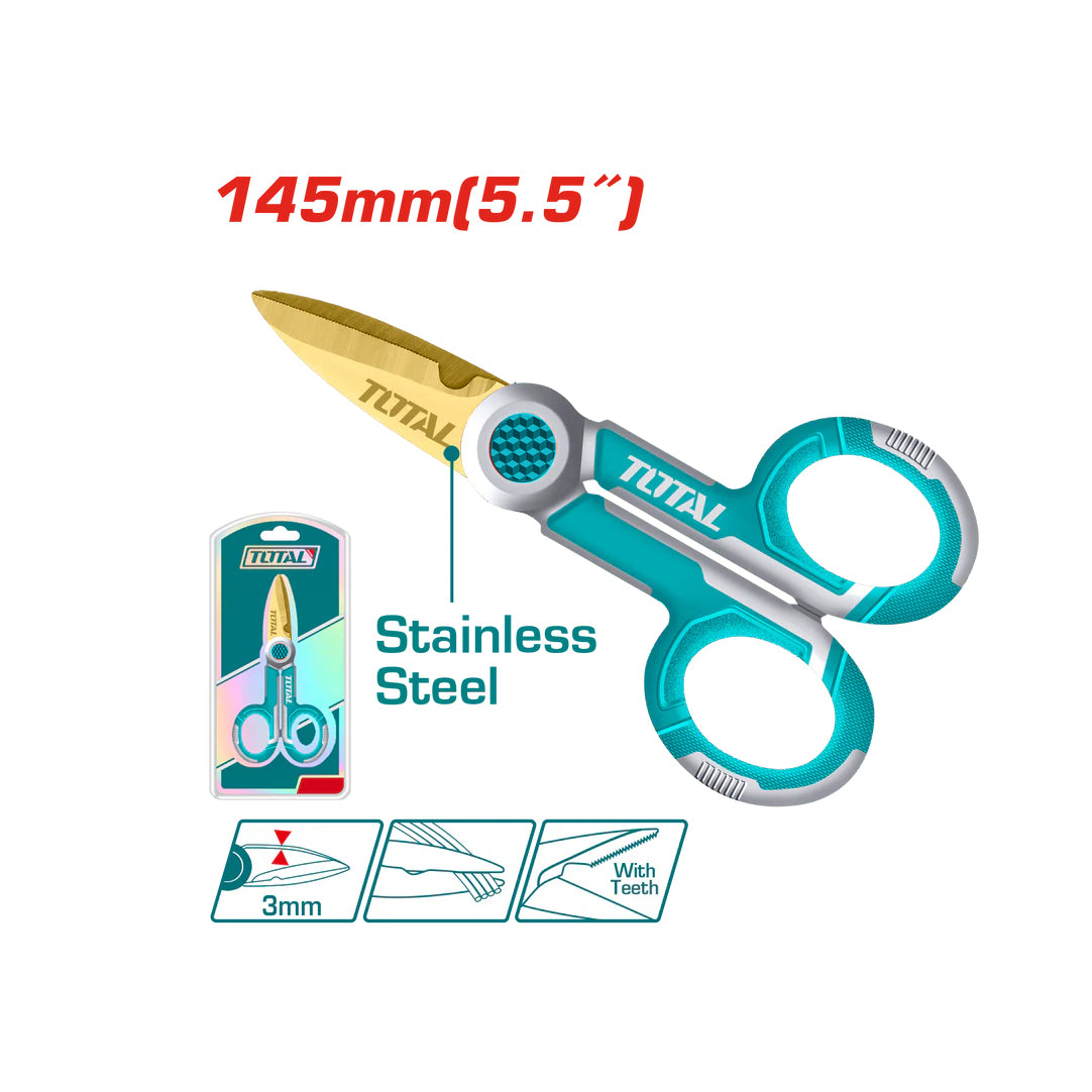 Total Electrician's Scissors 145mm - THT1155871