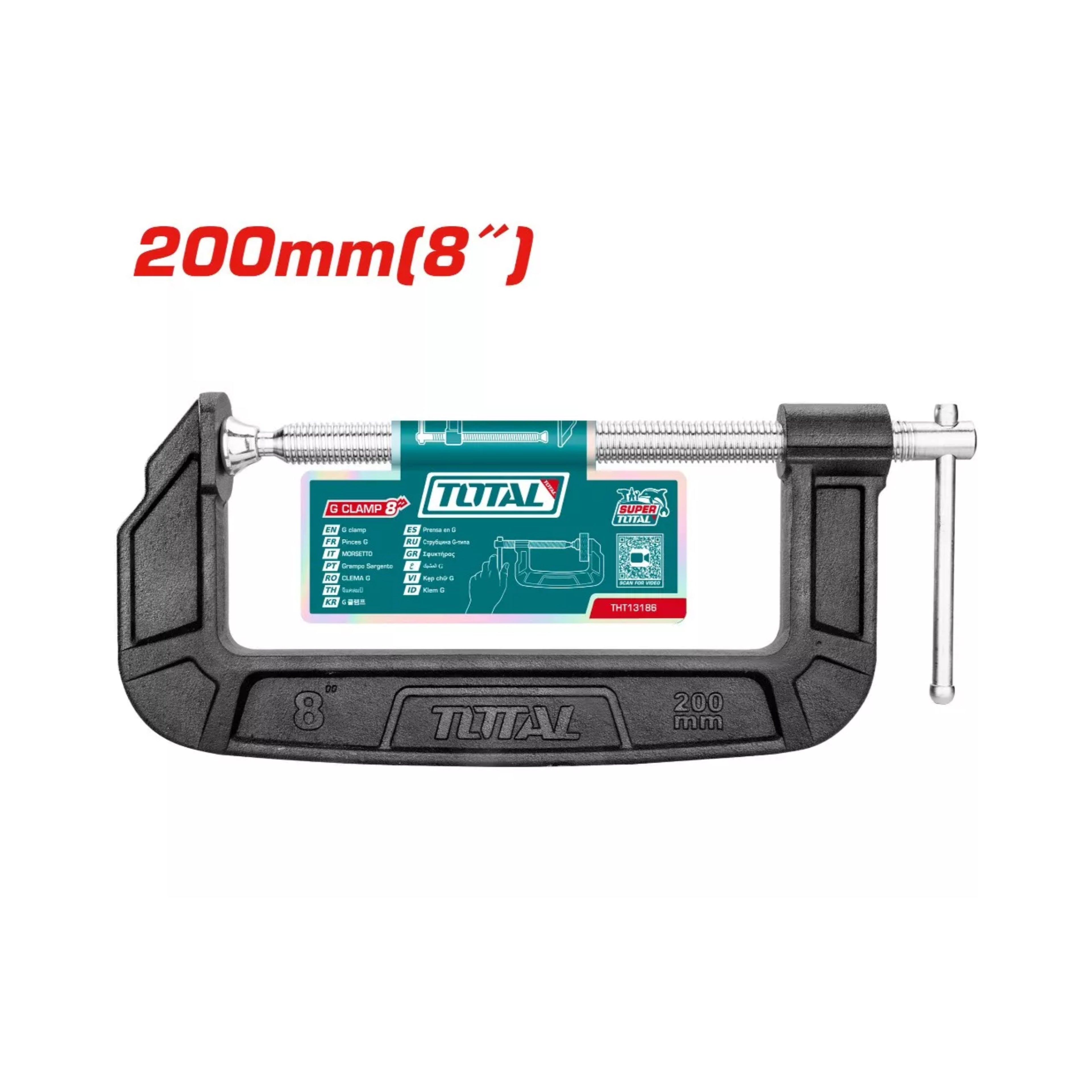 Total G Clamp Cast Iron 8" - THT13186