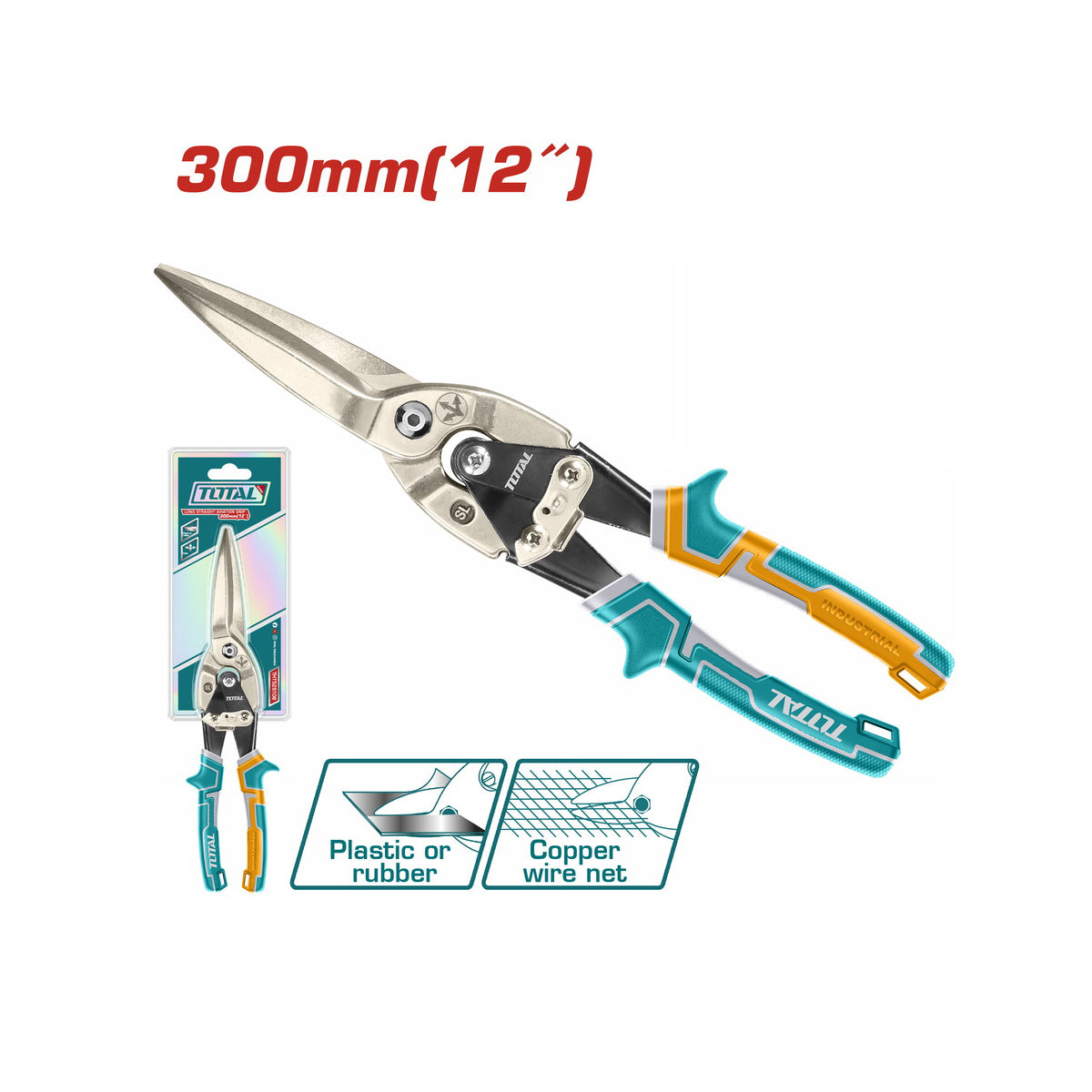 Total Long Straight Aviation Snips - 300mm - THT525106