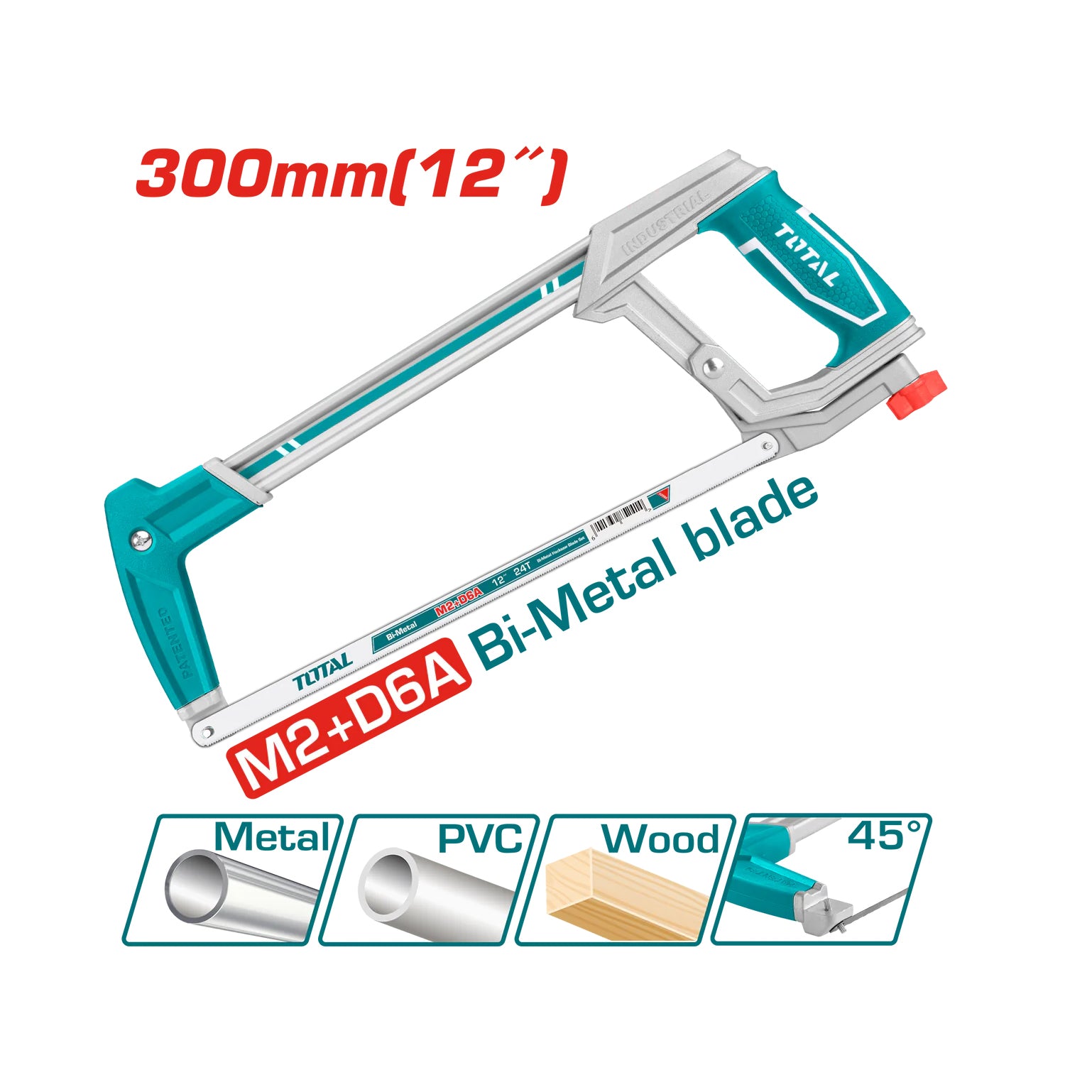Total Quick Change Hacksaw 300mm 12" - THT54106