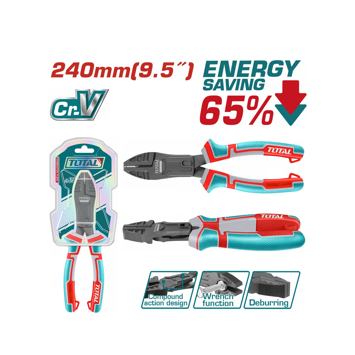 Total Compound Action Combination Pliers - 200mm - THTC510806