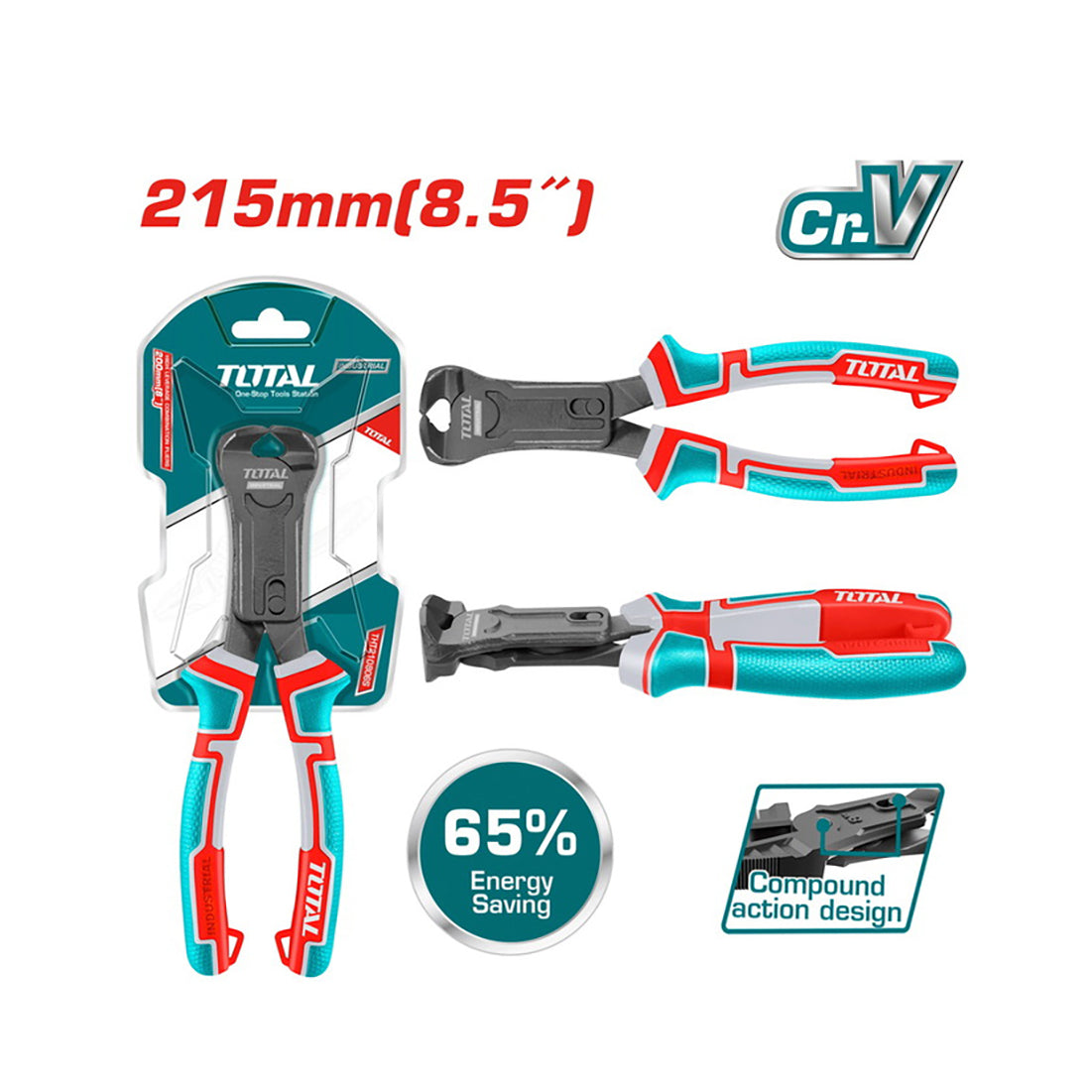 Total Compound Action End Cutting Pliers - 215mm - THTC560806