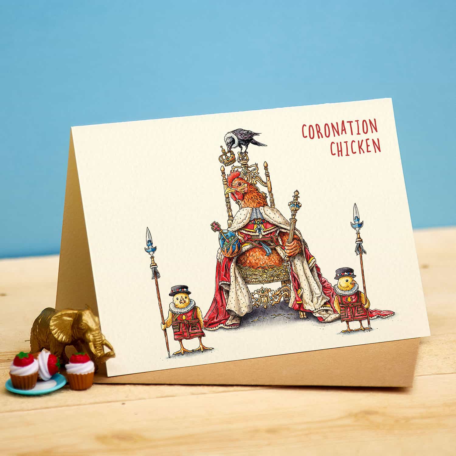 Coronation Chicken Card by Bewilderbeest
