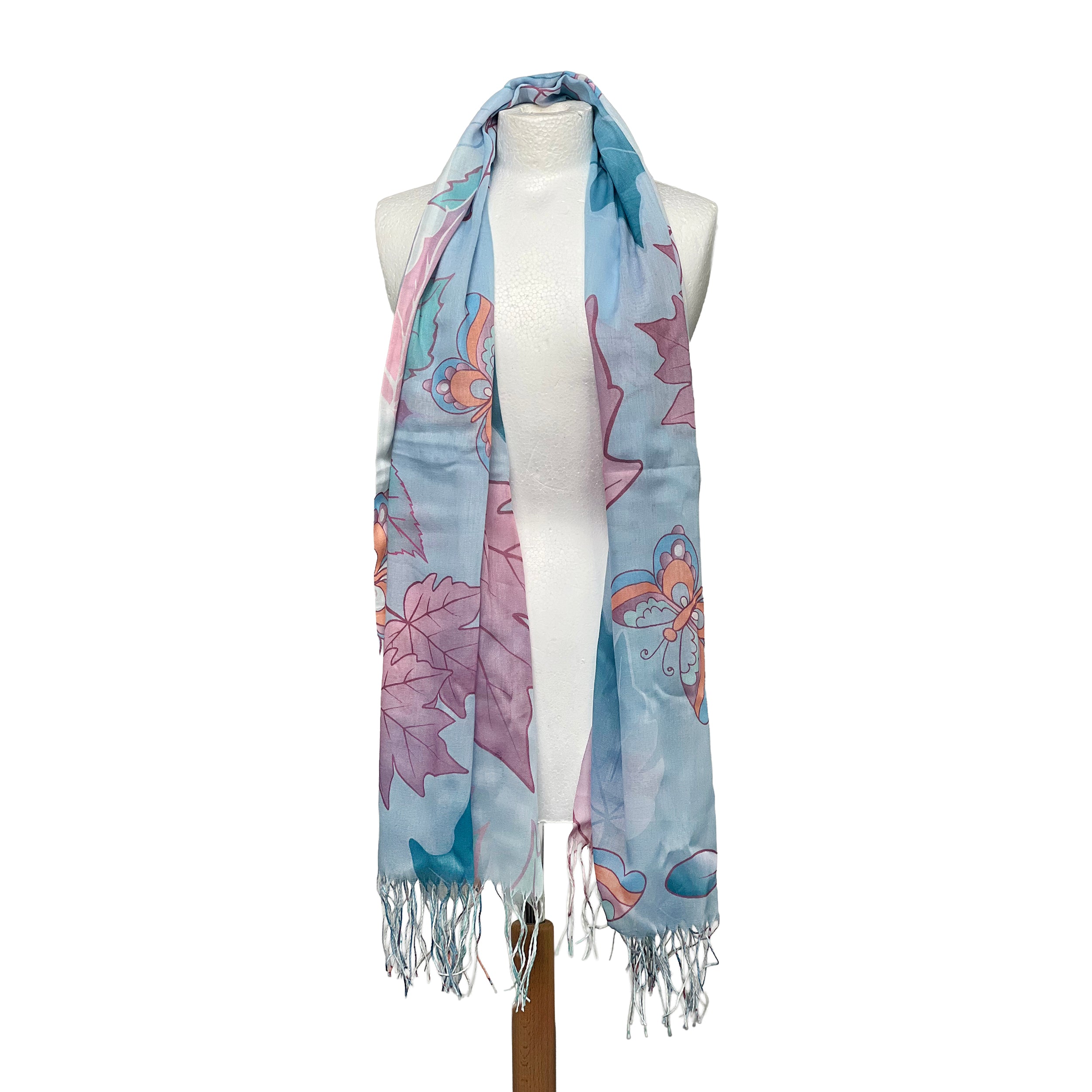 Weavermill Boxed Vintage Scarf " Butterfly Fringed " various colours