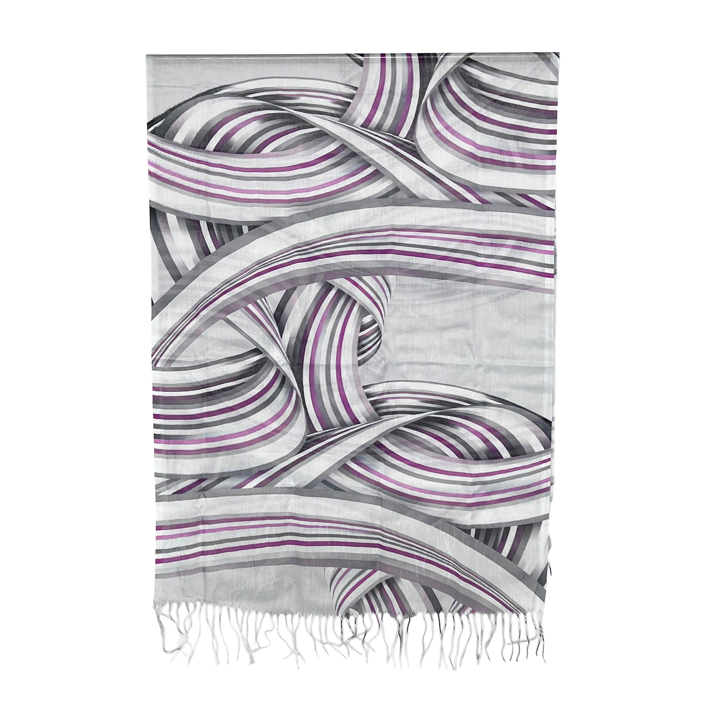 Weavermill Boxed Vintage Scarf " Ribbon Fringe " various colours