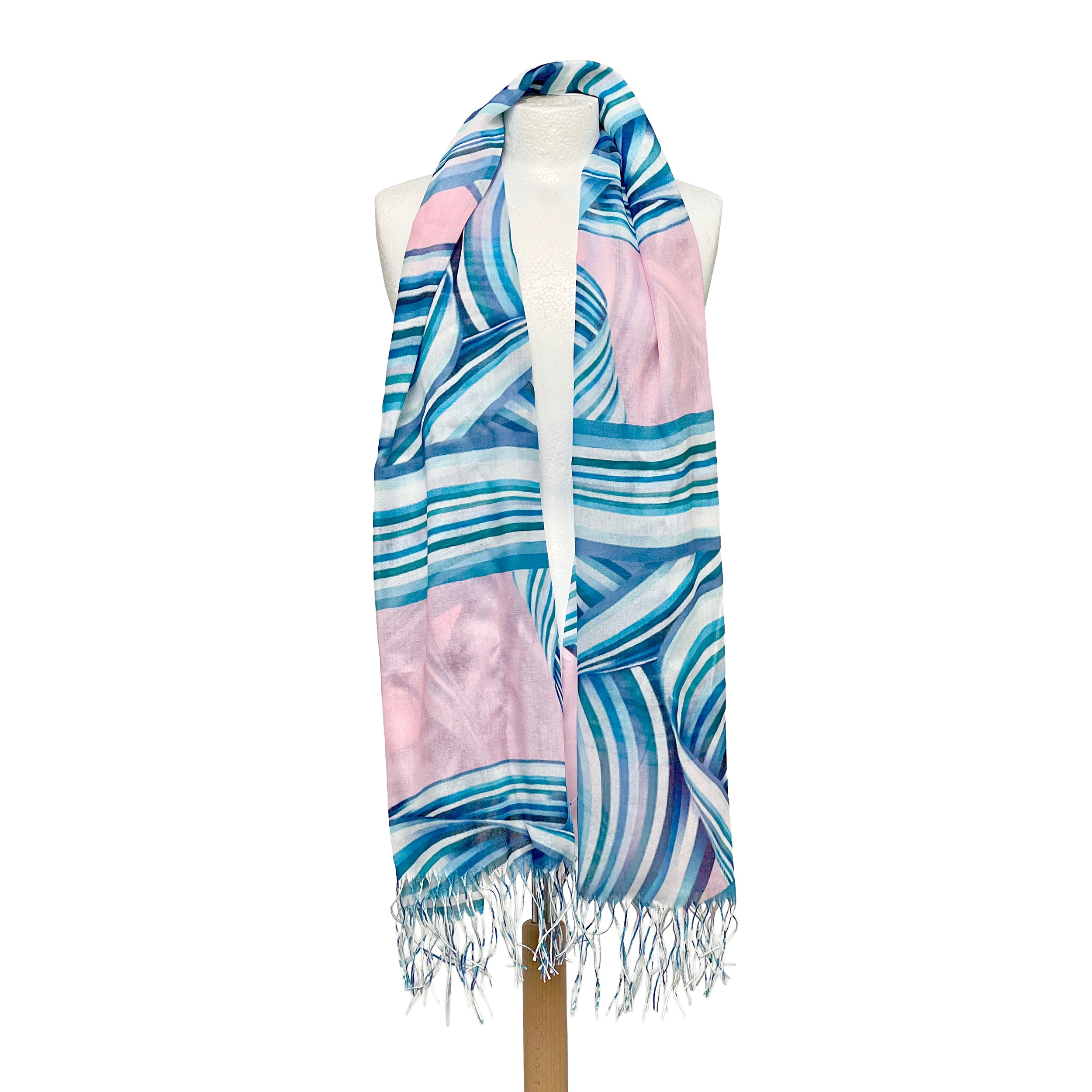 Weavermill Boxed Vintage Scarf " Ribbon Fringe " various colours