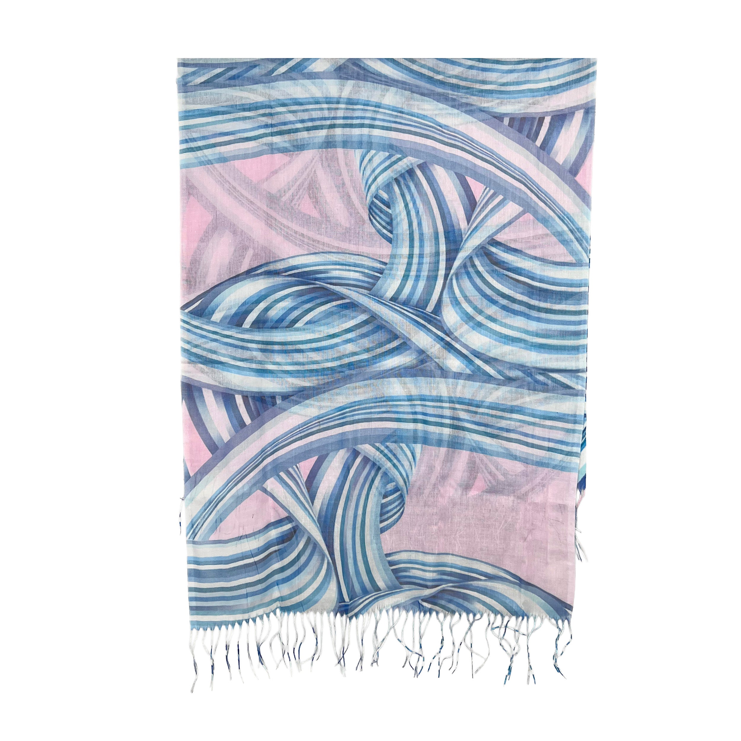 Weavermill Boxed Vintage Scarf " Ribbon Fringe " various colours