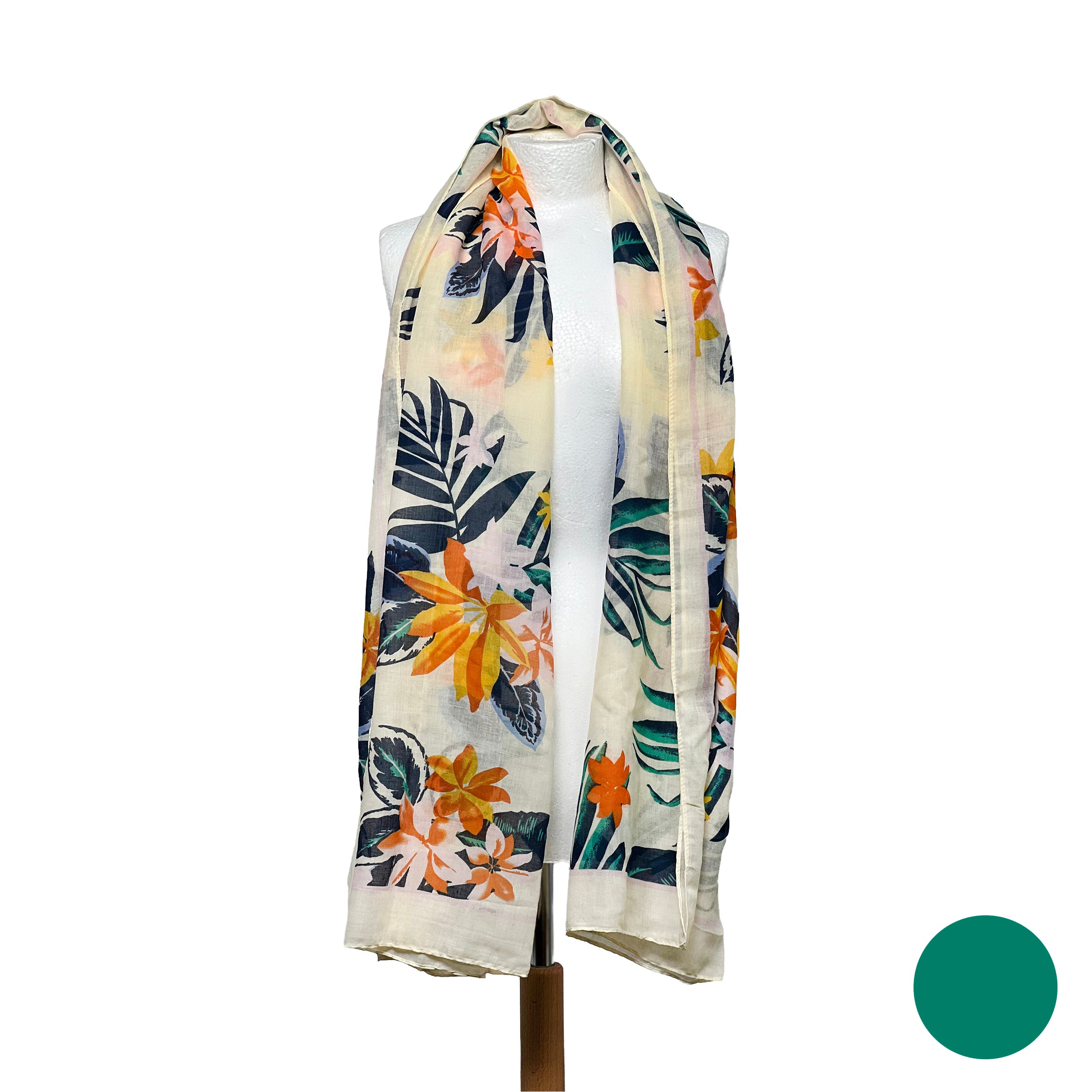 Weavermill Boxed Vintage Scarf " Hawaiian Floral" - Various Colours