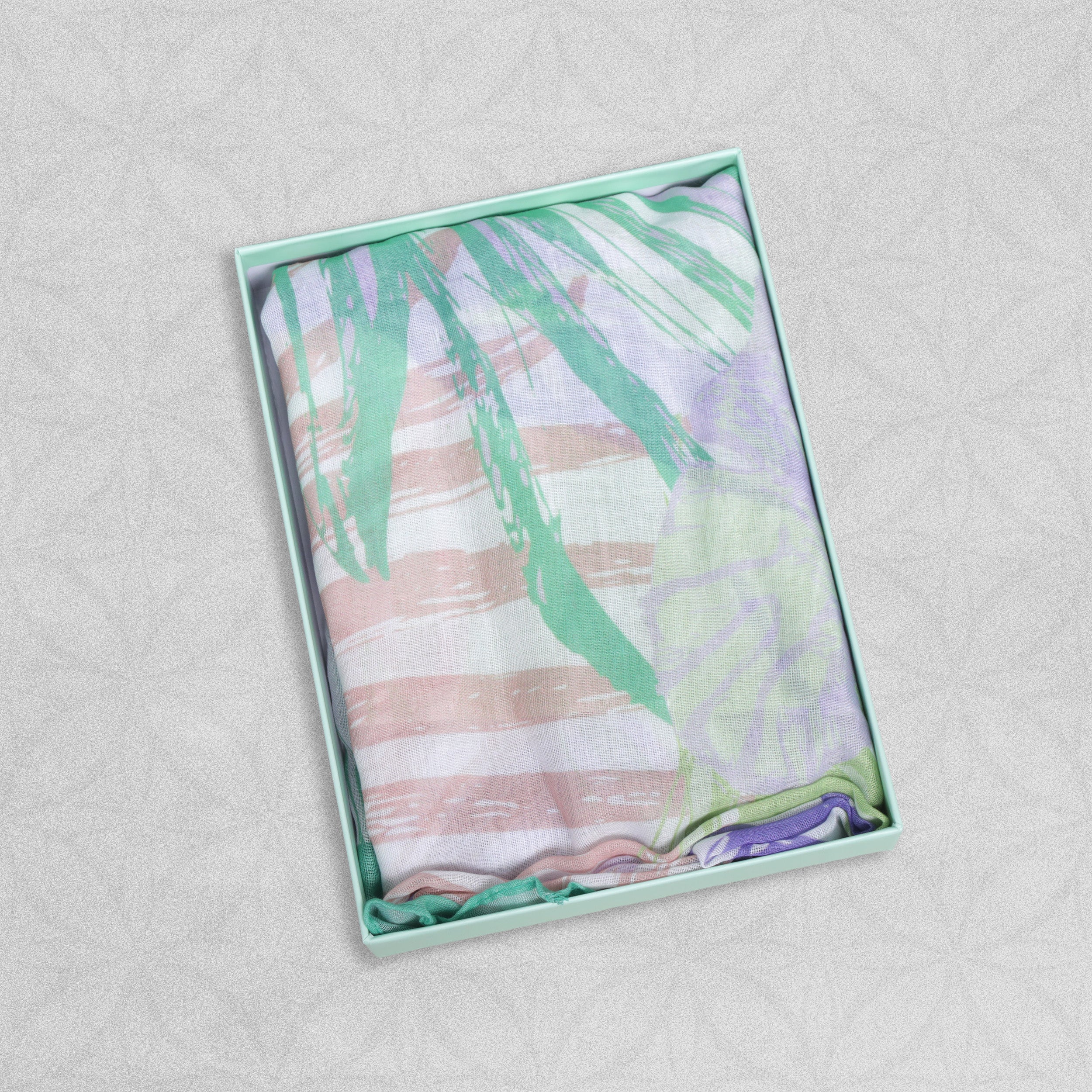 Weavermill Boxed Vintage Scarf " Palm Leaves " - Various Colours
