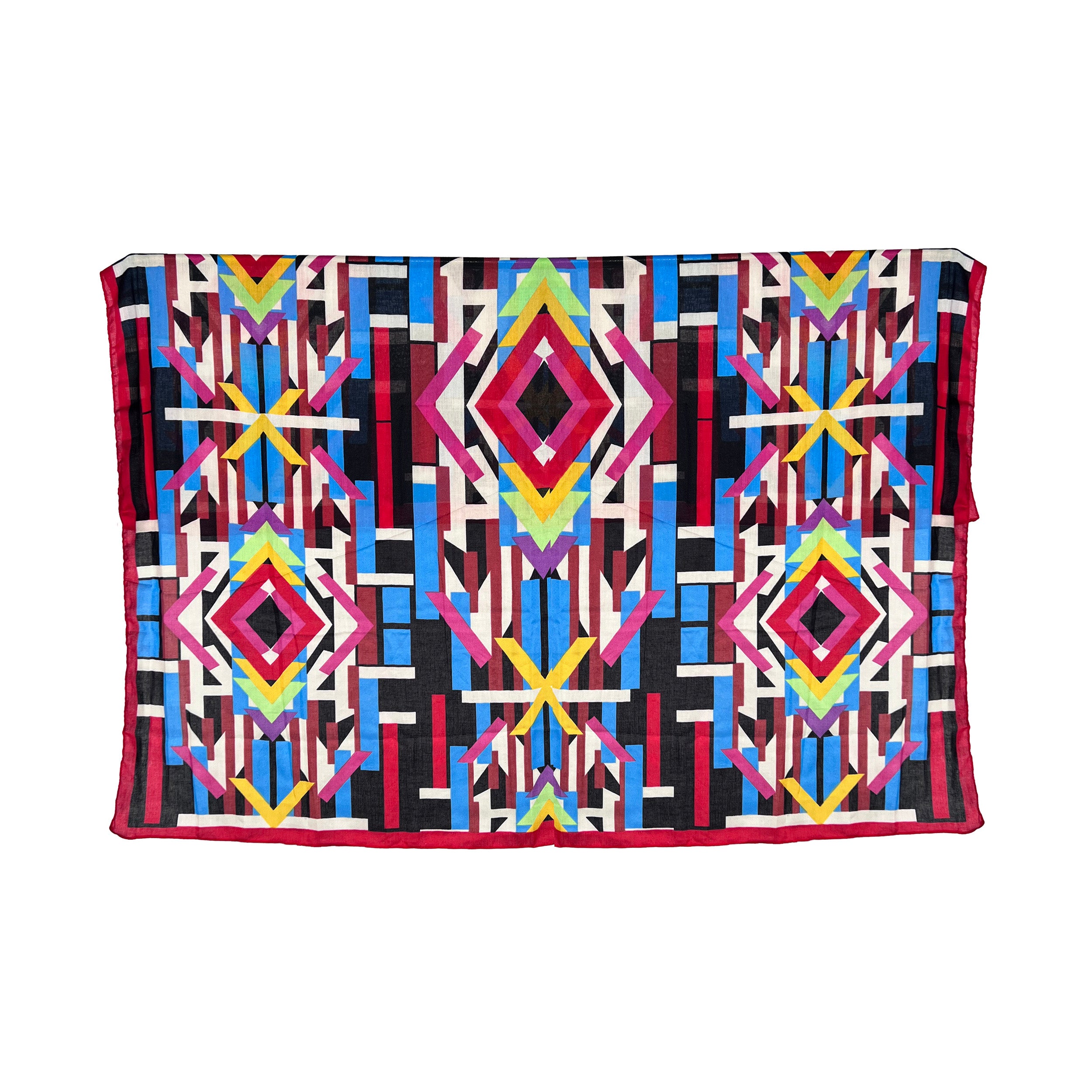 Weavermill Boxed Vintage Scarf " Geo Block " various colours