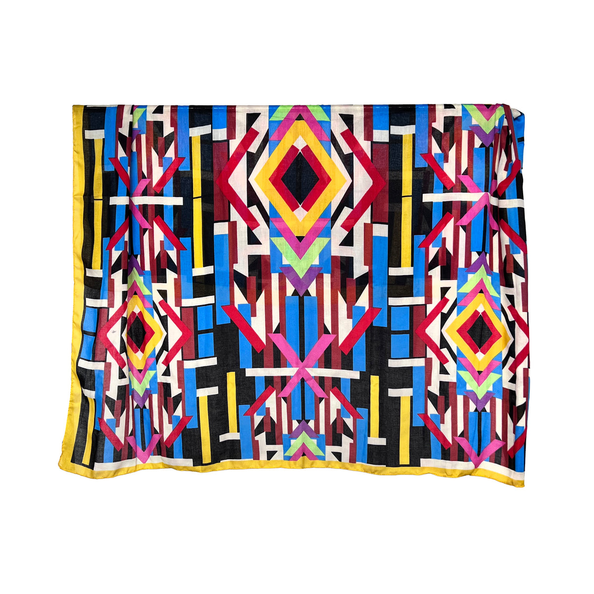 Weavermill Boxed Vintage Scarf " Geo Block " various colours