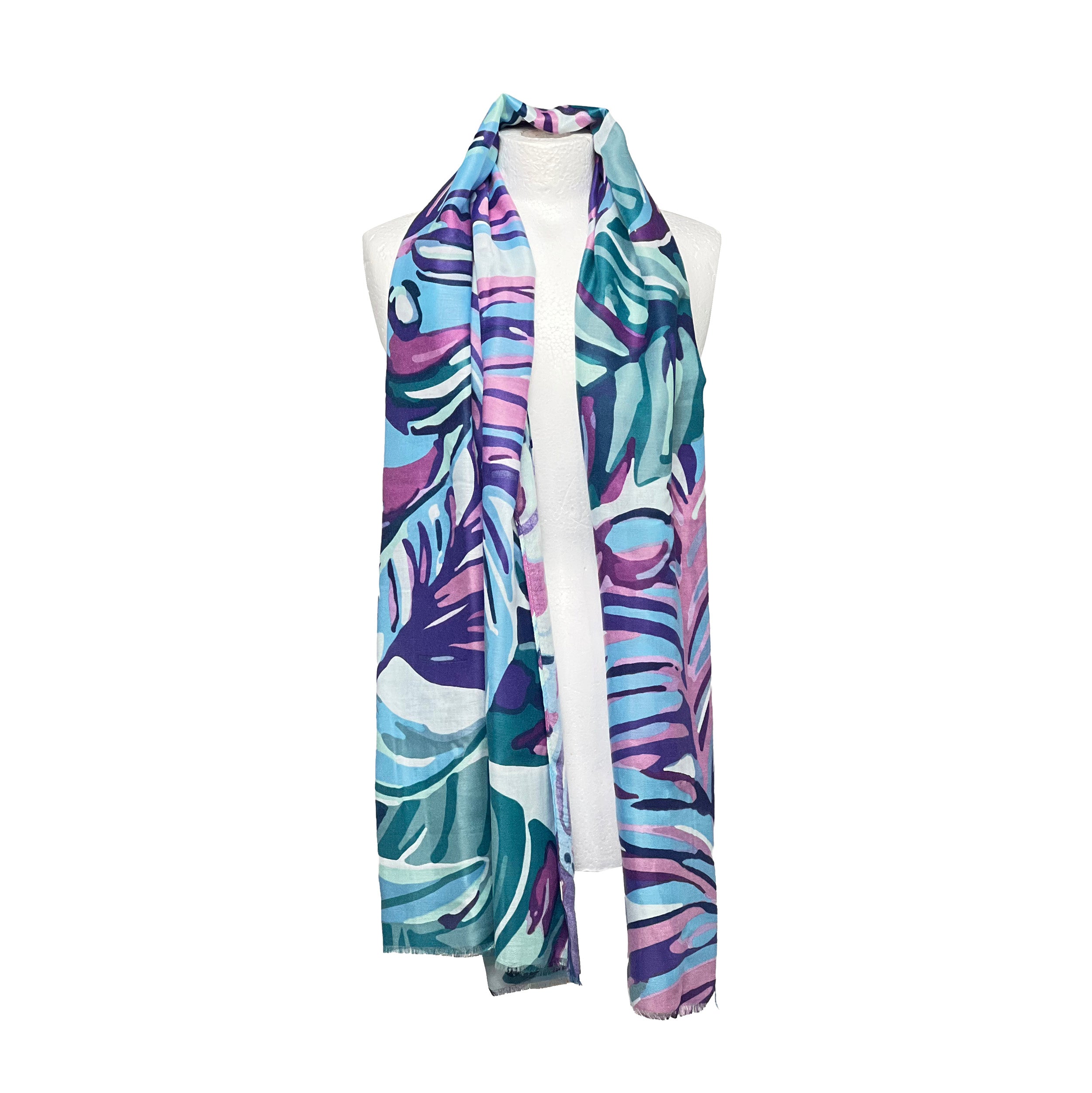 Weavermill Boxed Vintage Scarf " Tropical Floral" - Various Colours