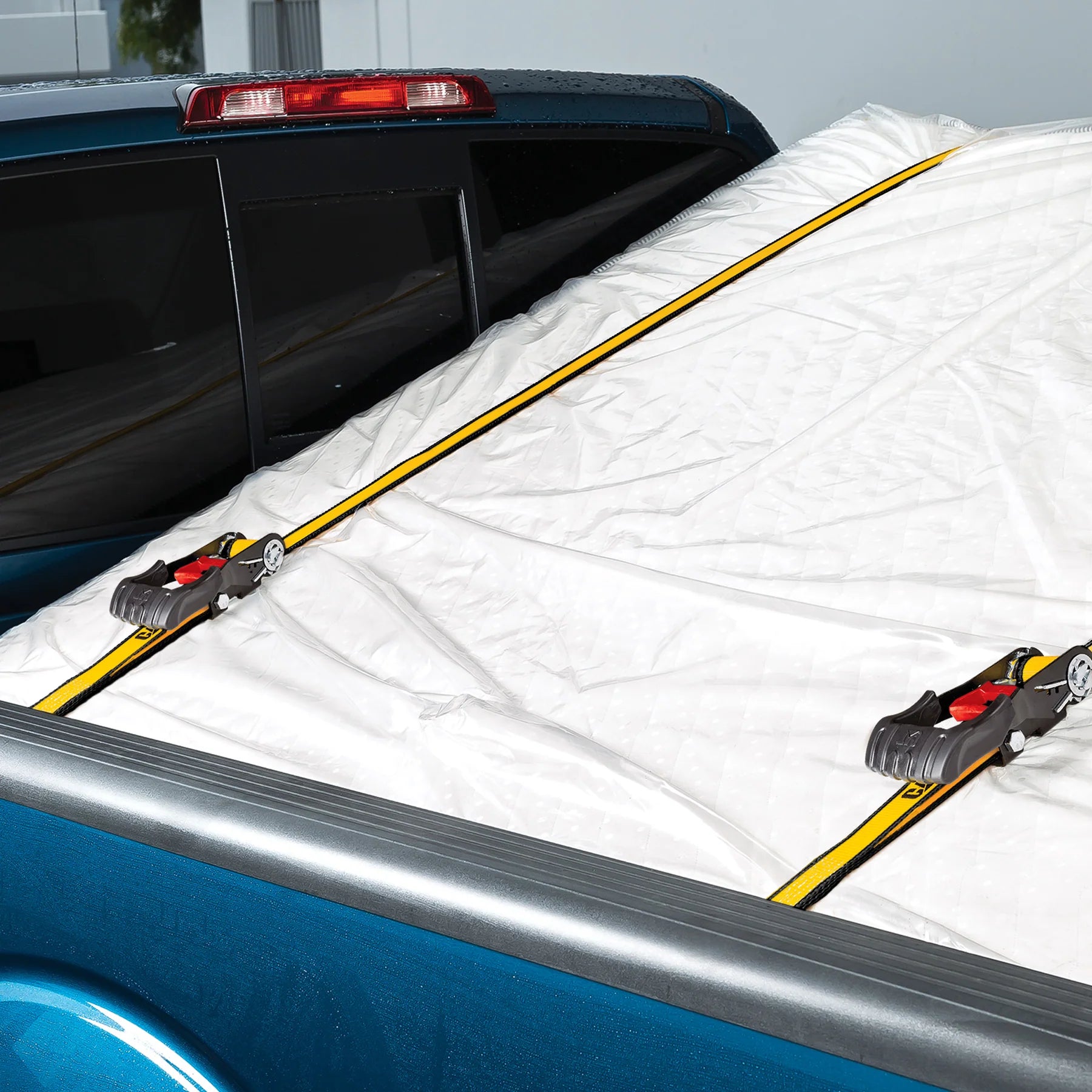 Caterpillar Ratchet Tie Downs with Scratch Resistant Hooks - 4 pack