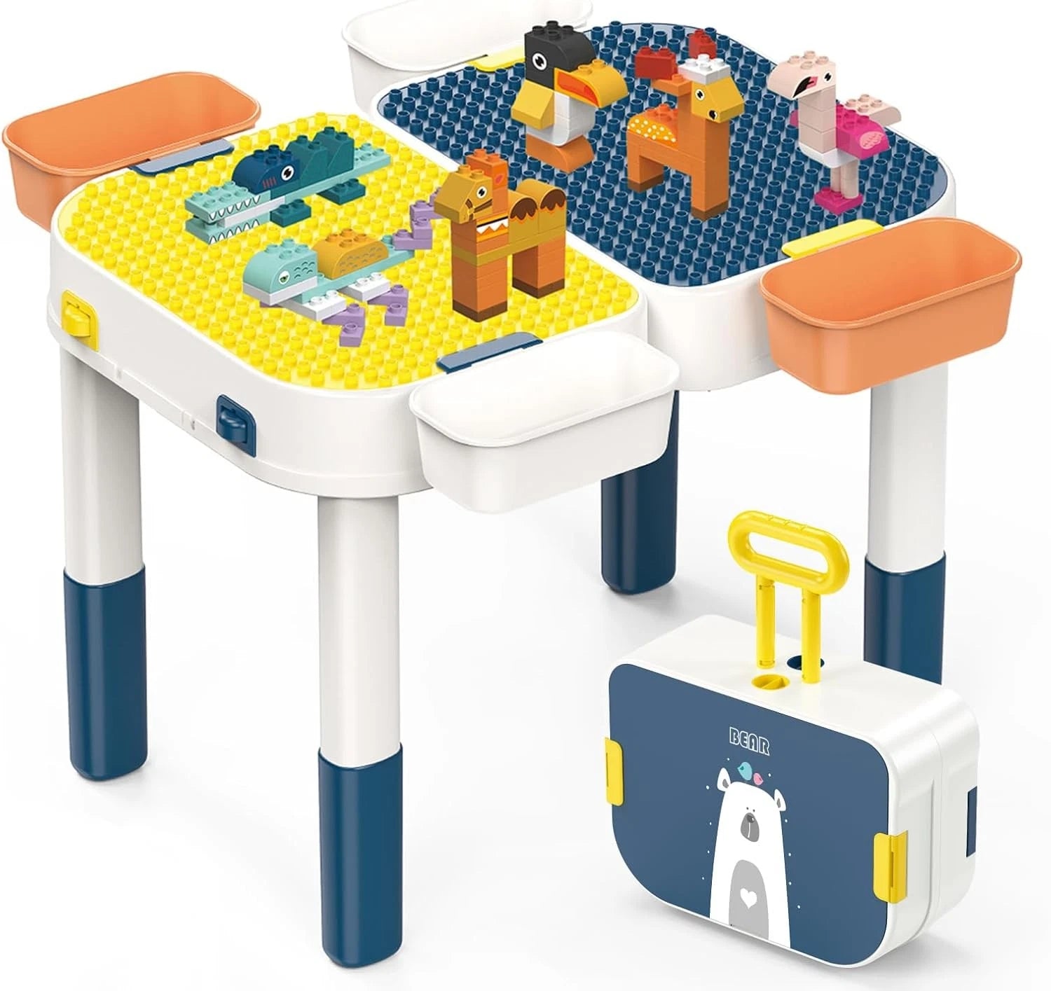 Building Block Study Table Children's Suitcase