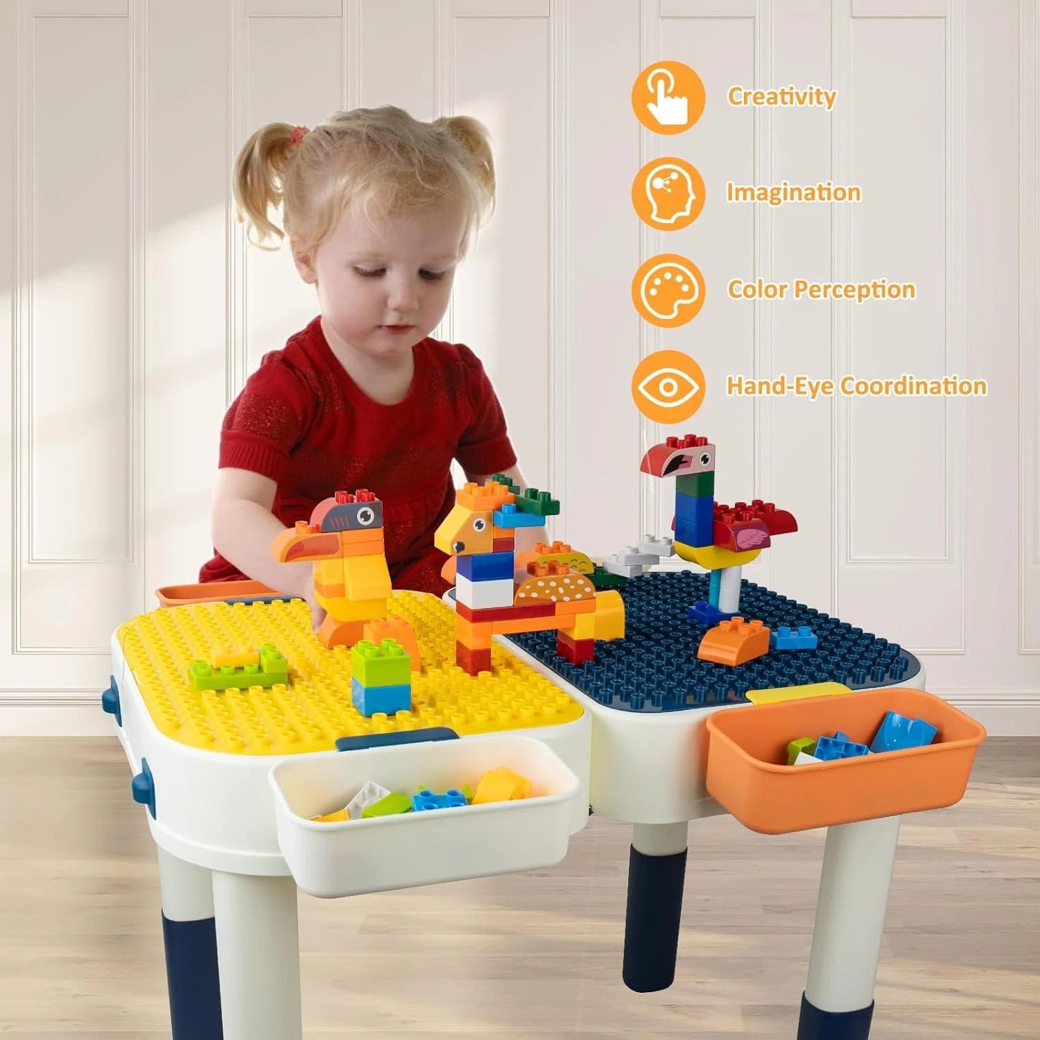 Building Block Study Table Children's Suitcase