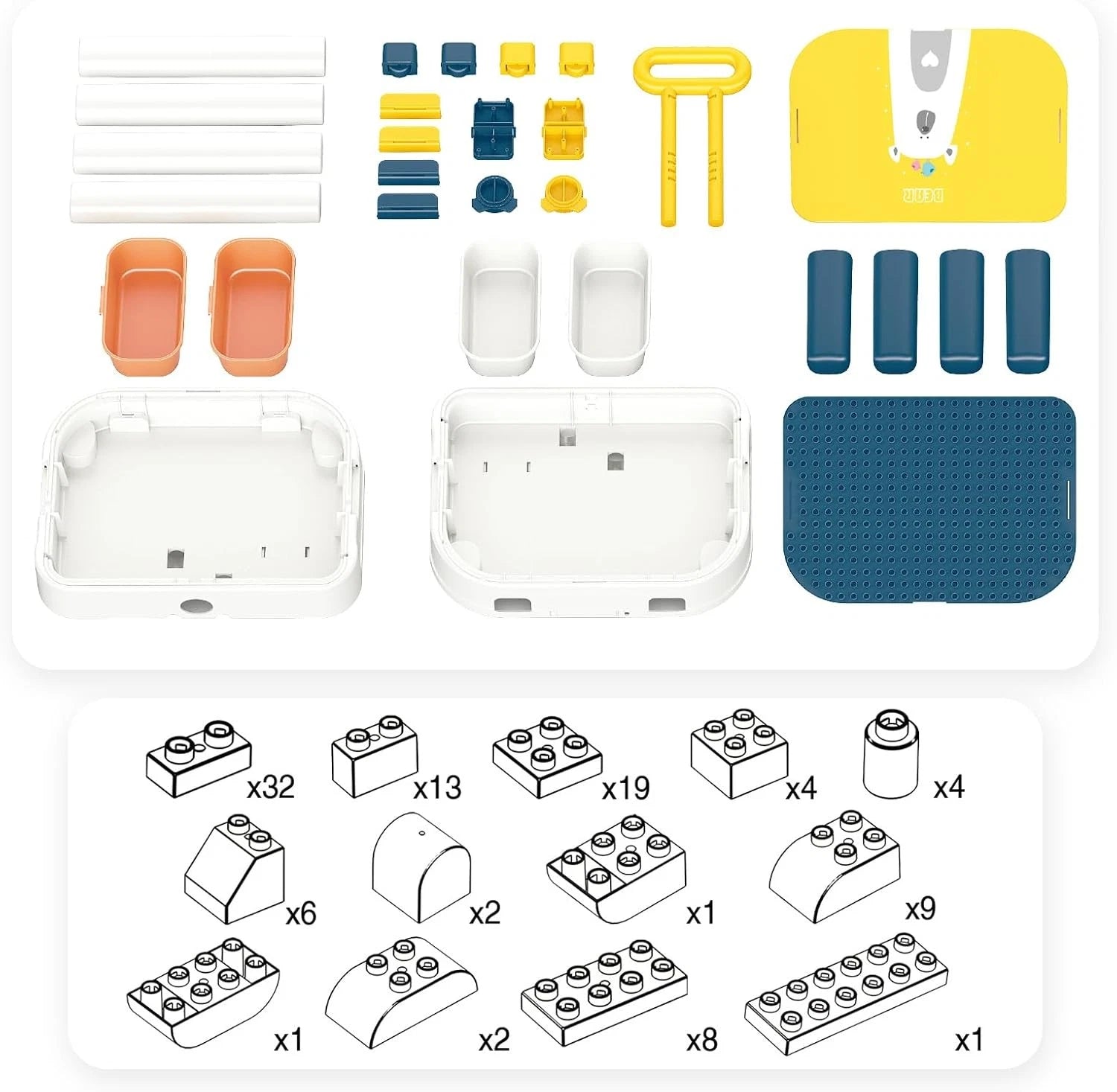 Building Block Study Table Children's Suitcase