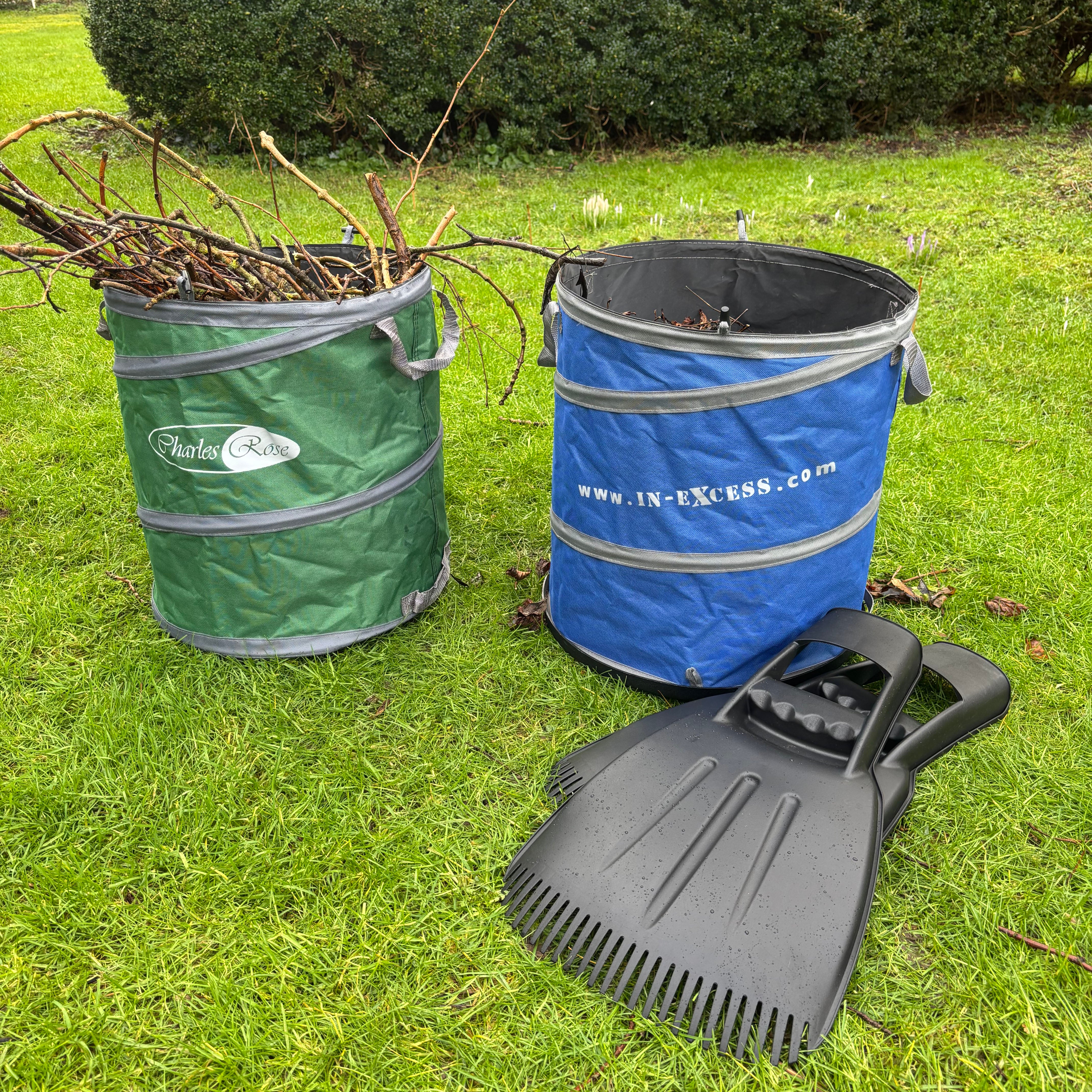 In-Excess Hard Base Heavy Duty Pop Up Garden Bag - Small